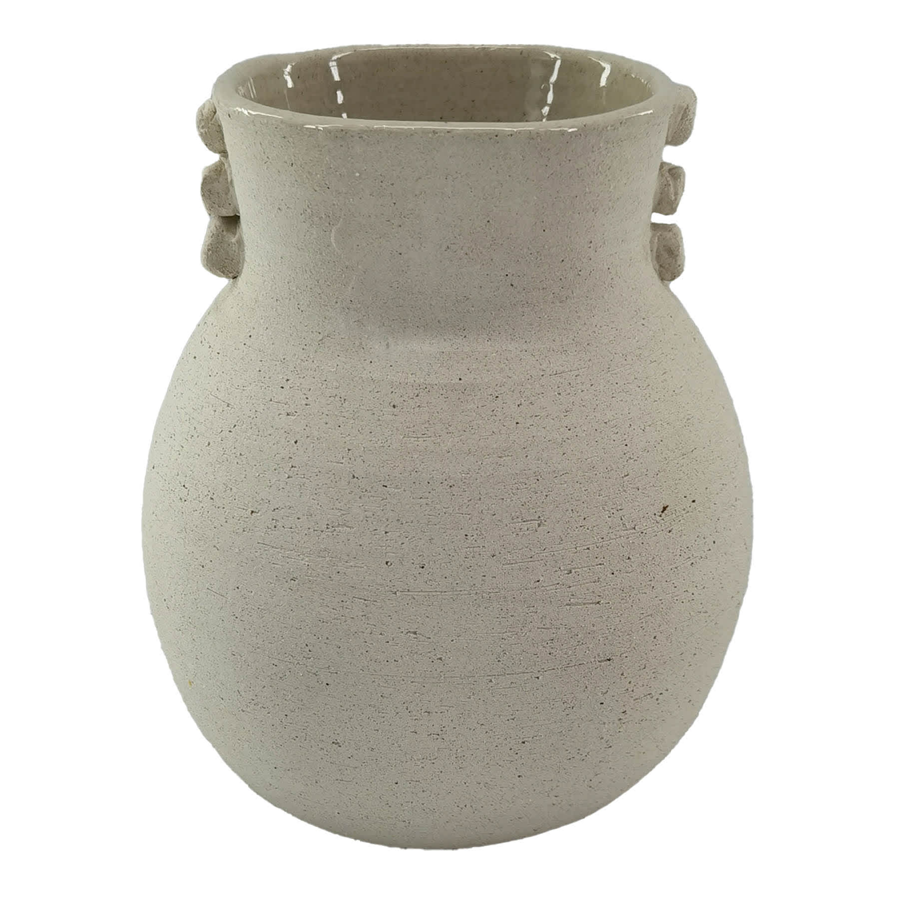 Natural Textured Pot with Dots, 8.75"