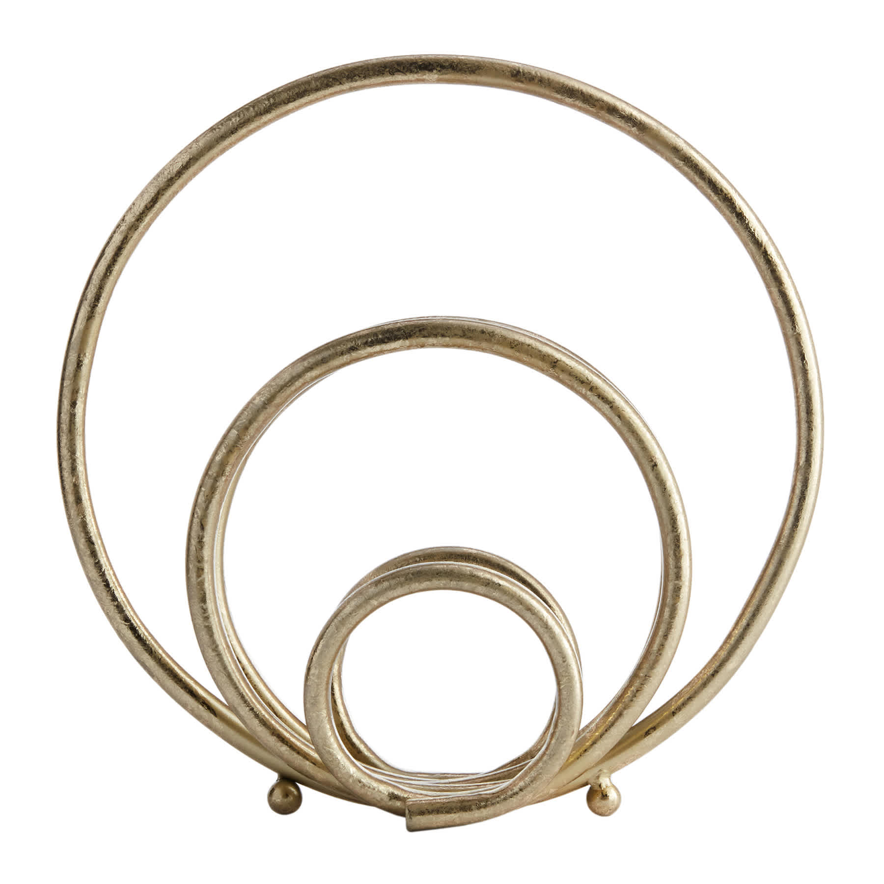 Metal Gold Circle Figurine, 12"