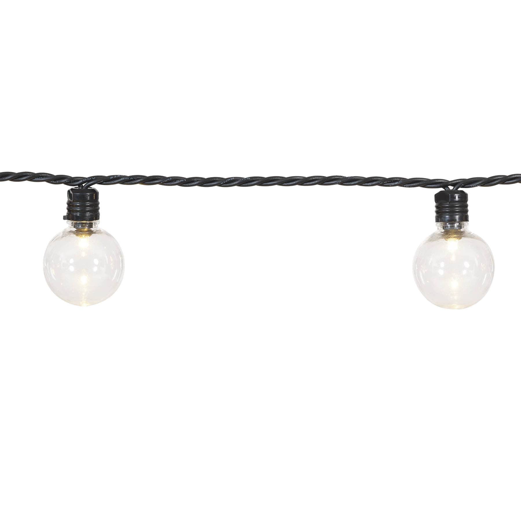 30-Count LED G40 Globe String Lights with Black Wire