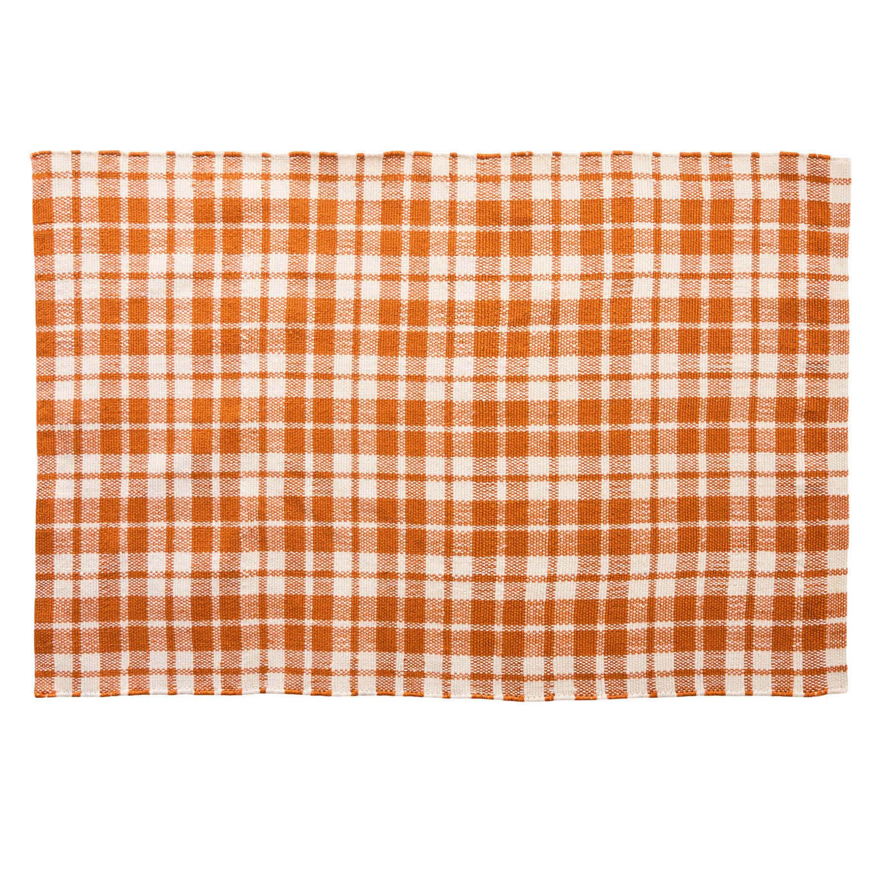 Orange Plaid Layering Mat, 24x36