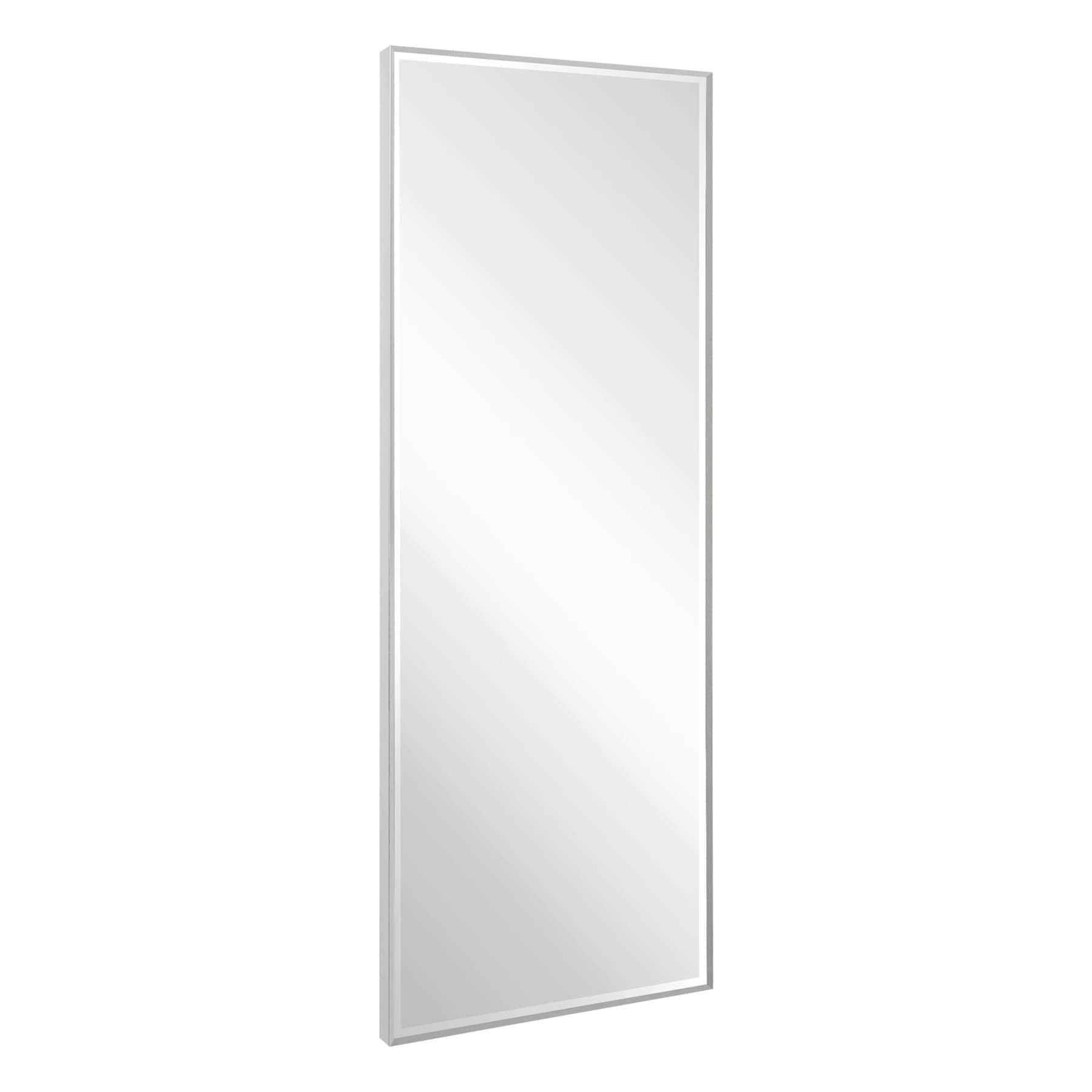 Gunmetal Thin Framed Leaner Mirror, 24x58