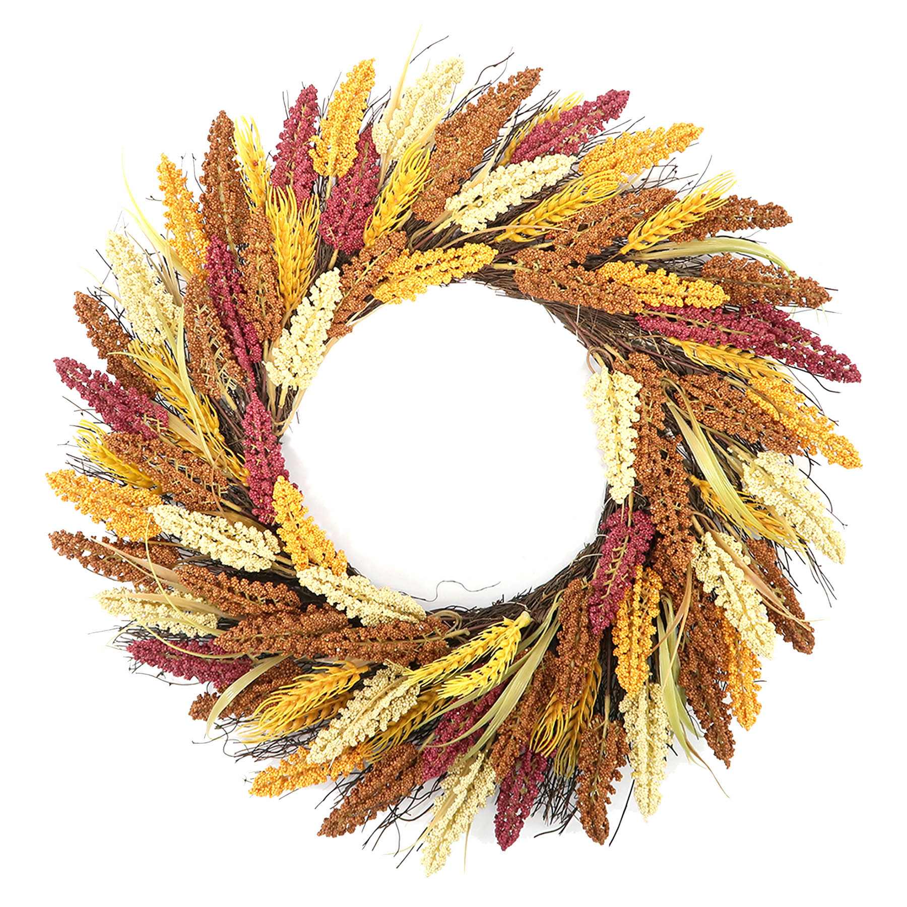 Natural Twig Fall Wreath, 24"