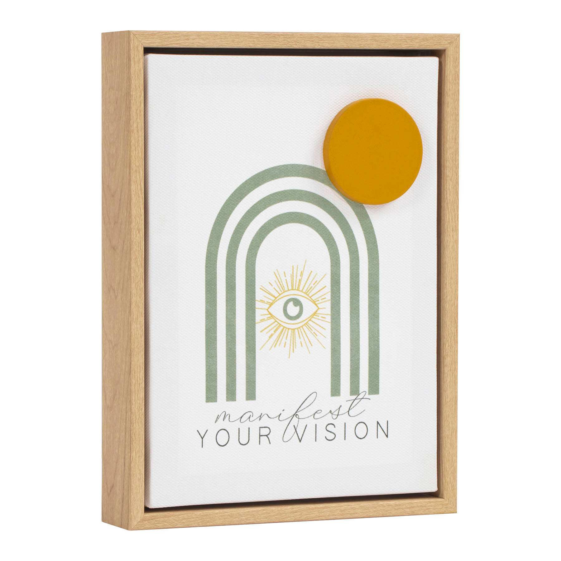 Sage Serenity Framed Your Vision Canvas Table Sign, 6x8