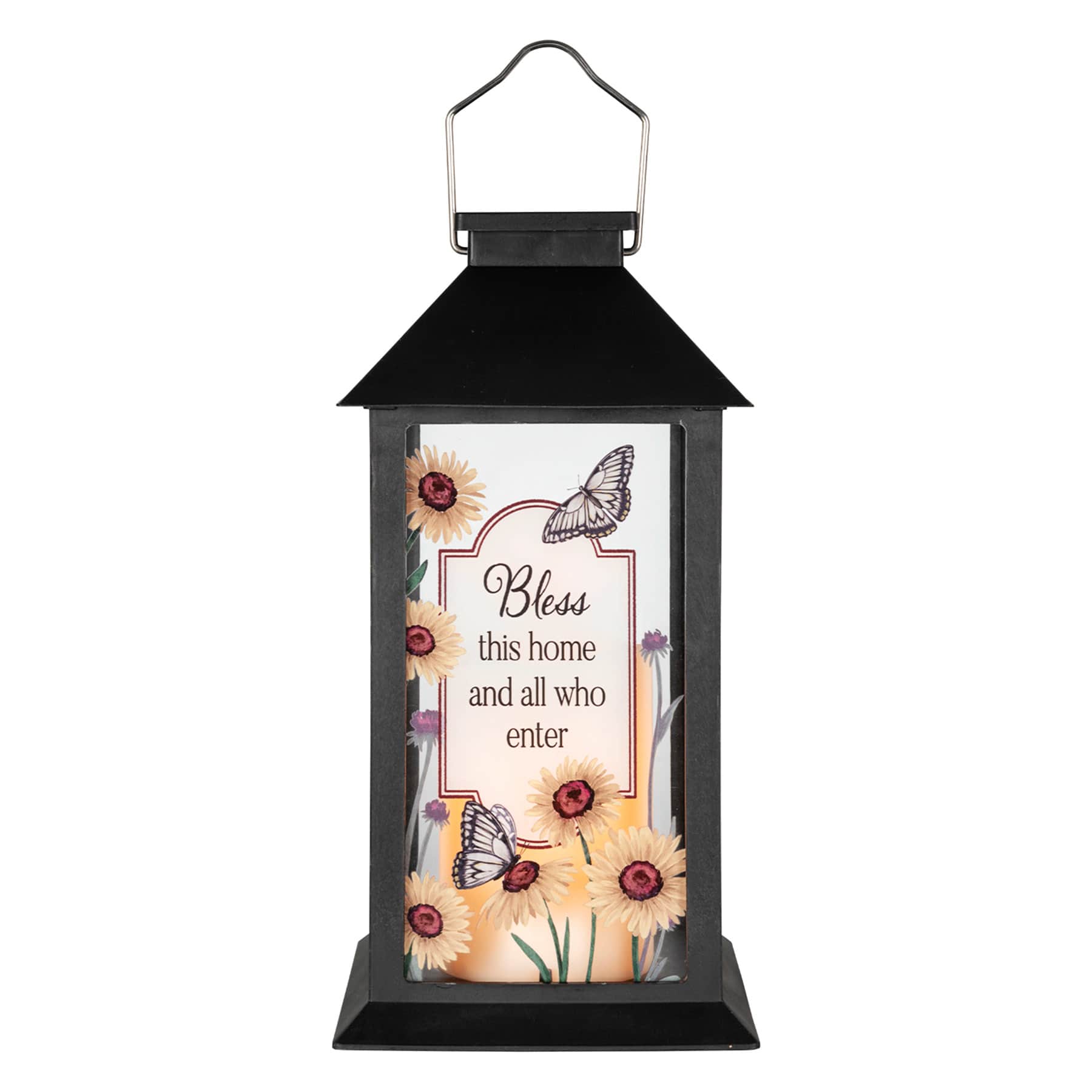 Bless This Home Outdoor Solar Lantern, 13"