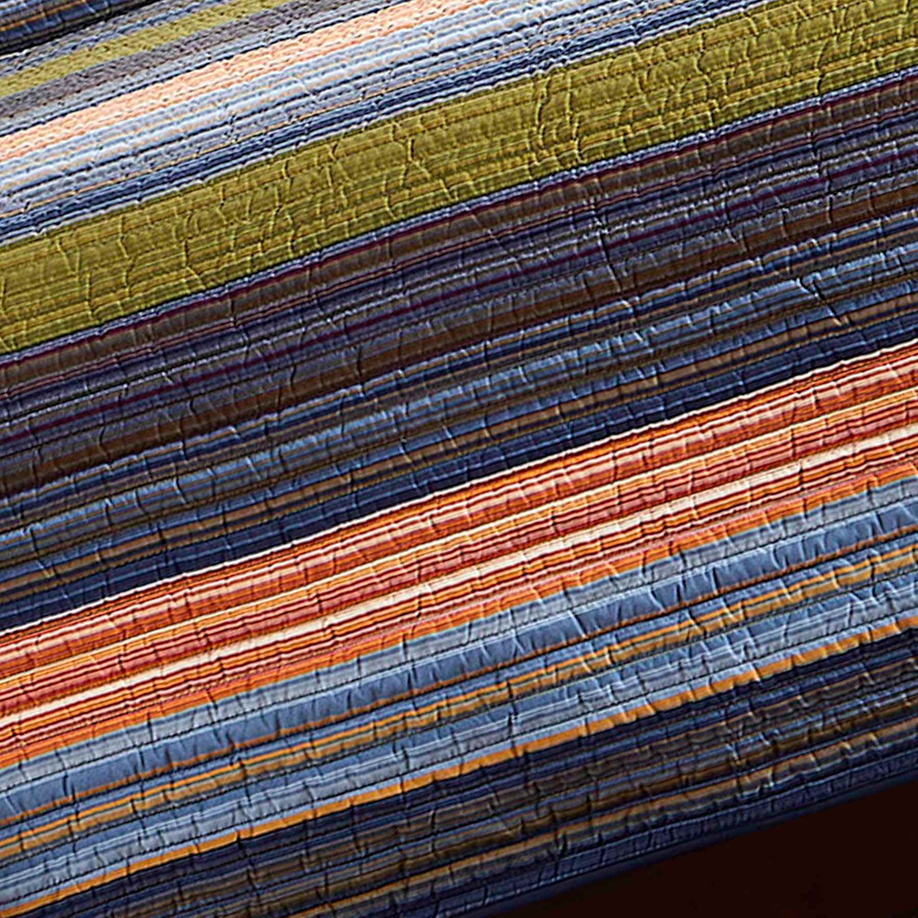 2-Piece Multicolor Striped Quilt Set, Twin/Twin XL
