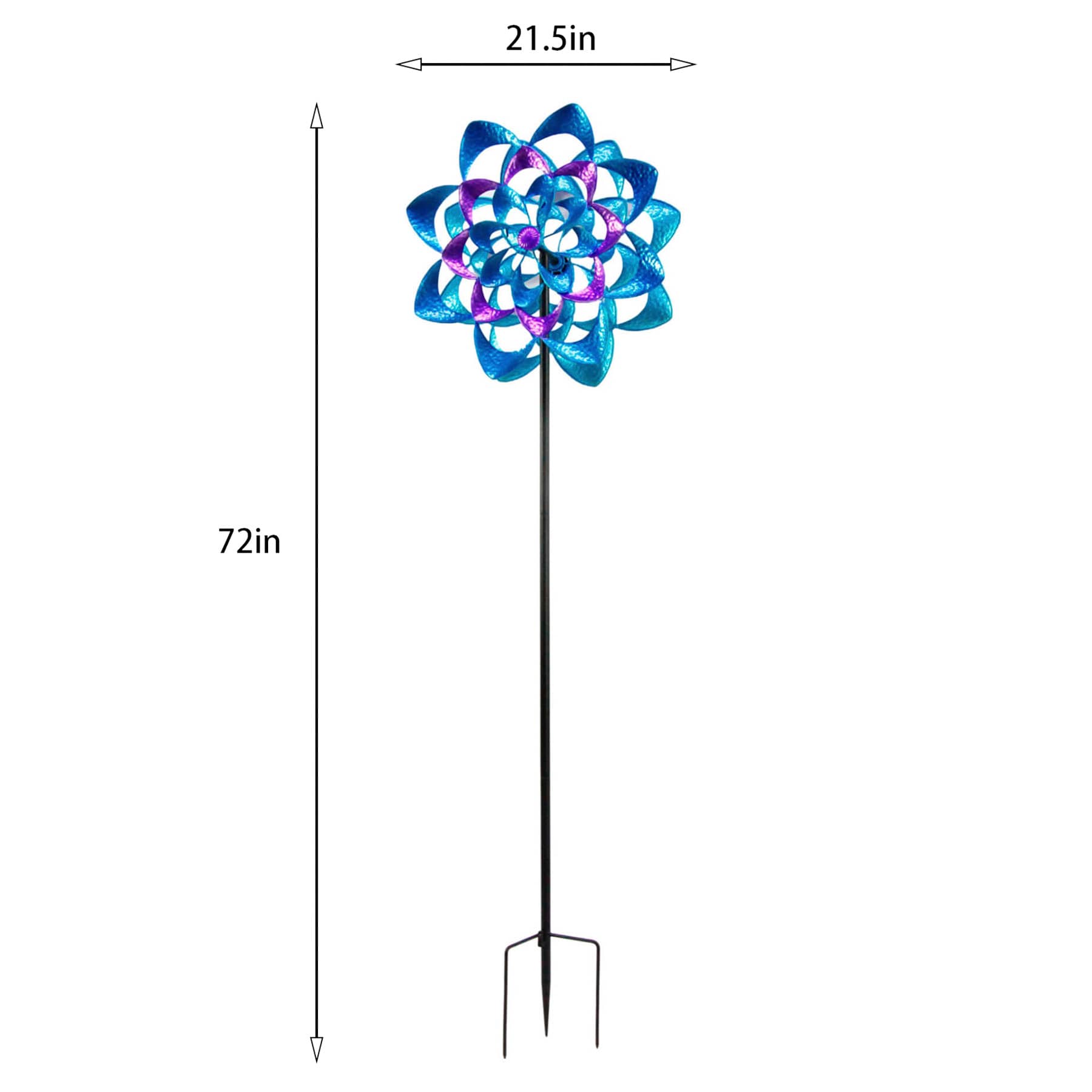 Blue & Purple Metal Wind Spinner, 72"