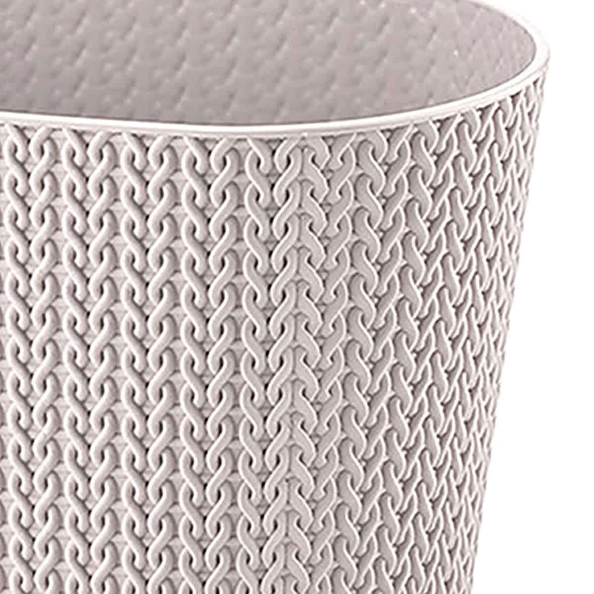 Oblong Cream Sumela Self Draining Outdoor Planter, Large