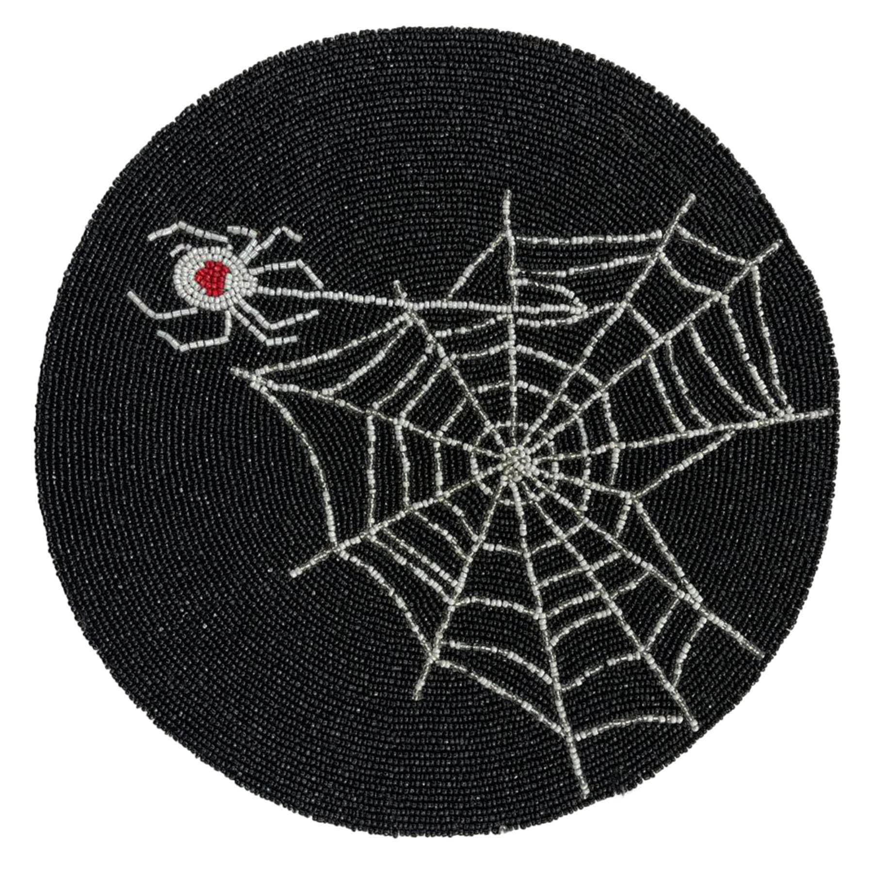 Spellbound Fully Beaded Spider with Heart Placemat