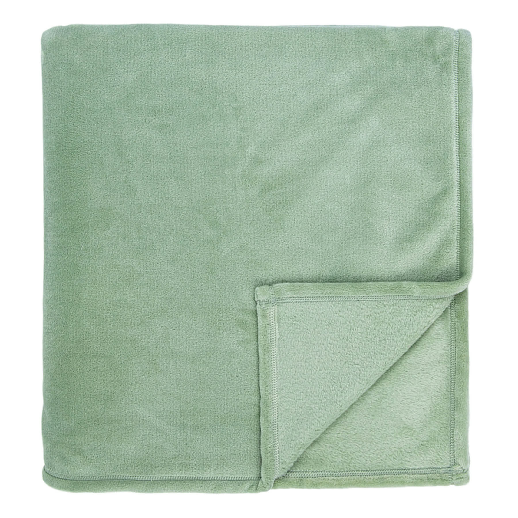 Sage Green Plush Bed Blanket, Full/Queen
