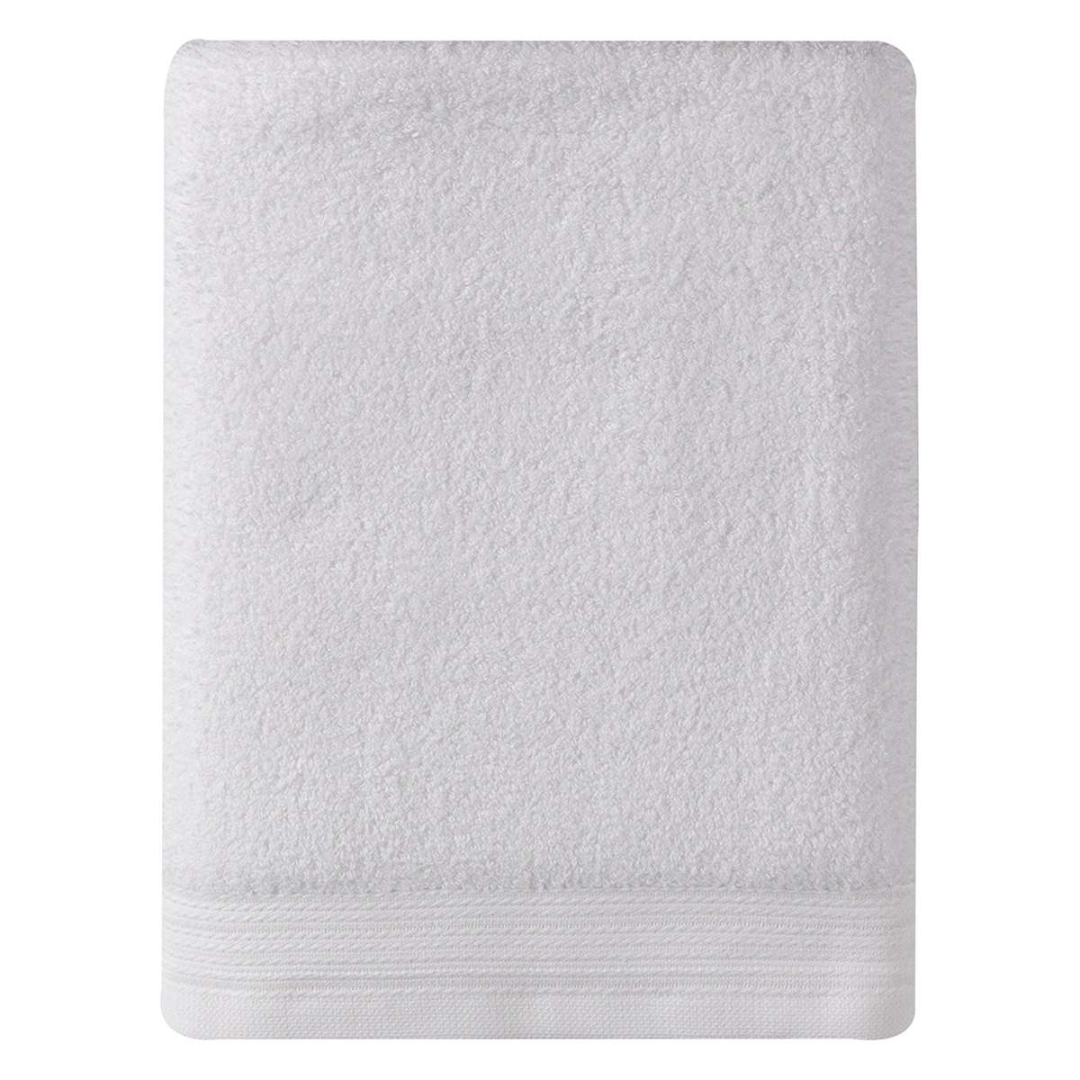 Honeybloom Plush Performance Solid White Bath Sheet, 35x63