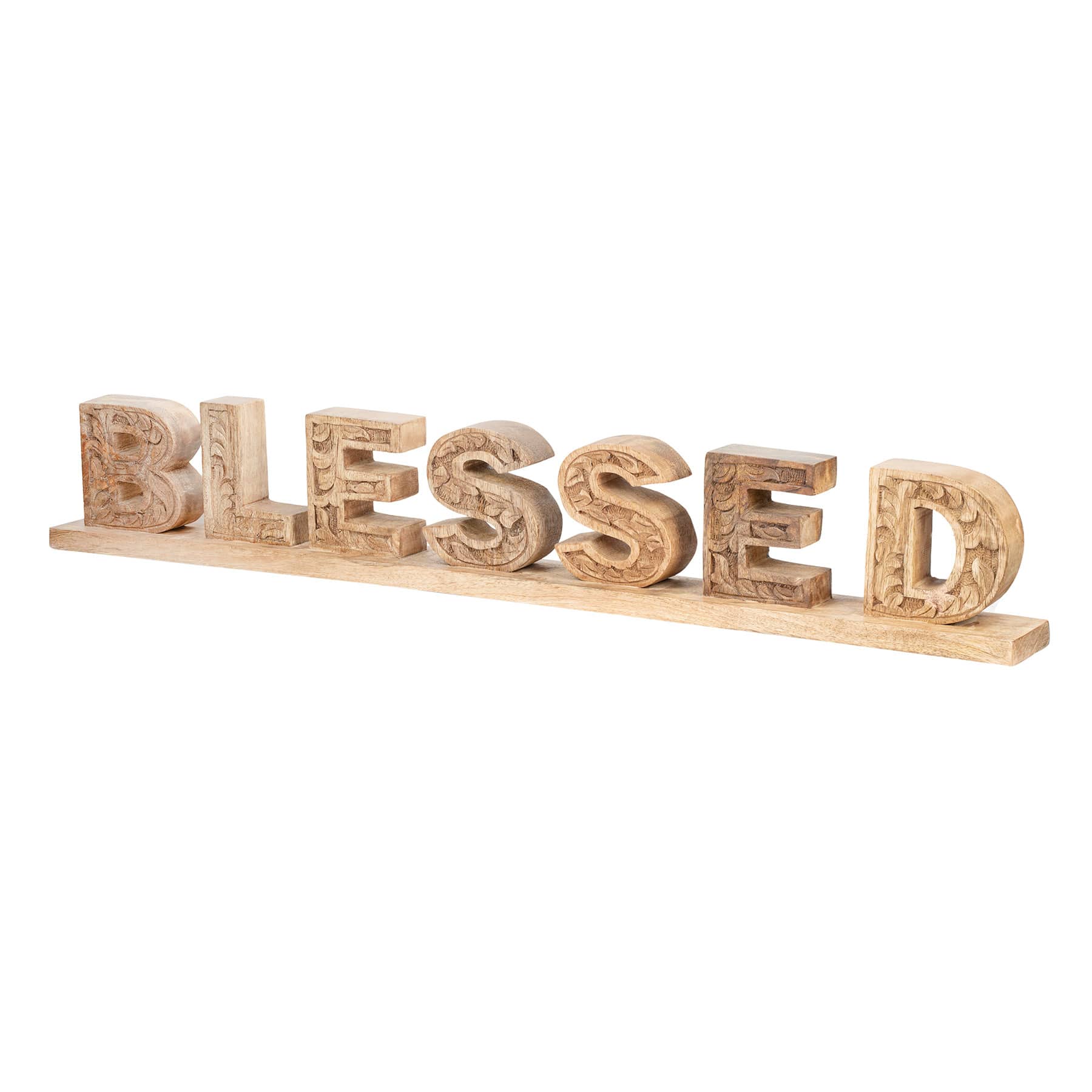 Honeybloom Blessed Wood Sign, 30"
