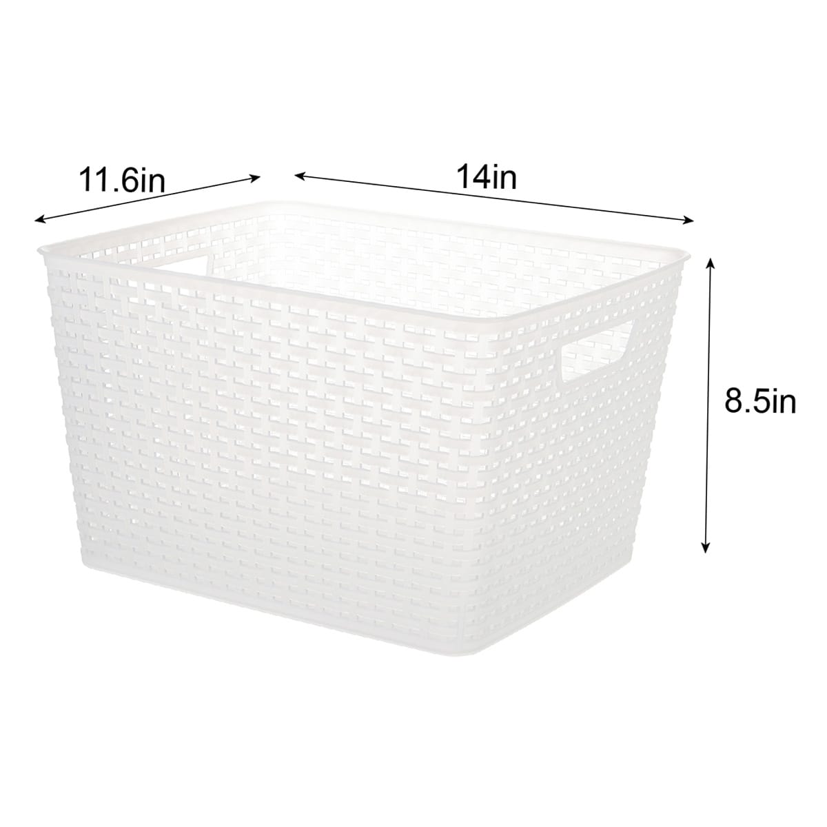 Clear Crossover Weave Storage Basket, Large