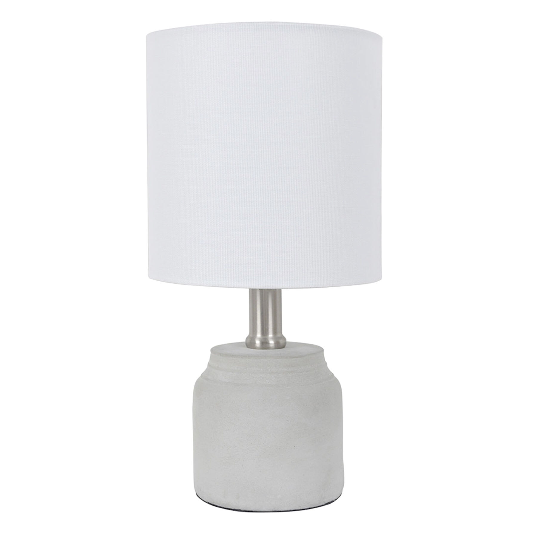 Grey Concrete Mini Table Lamp with Shade, 12"