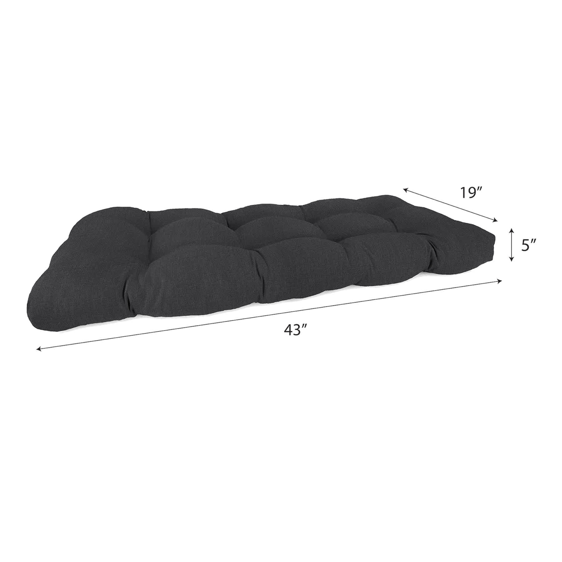 Crosby St. Sorvino Ash Premium Outdoor Wicker Settee Cushion