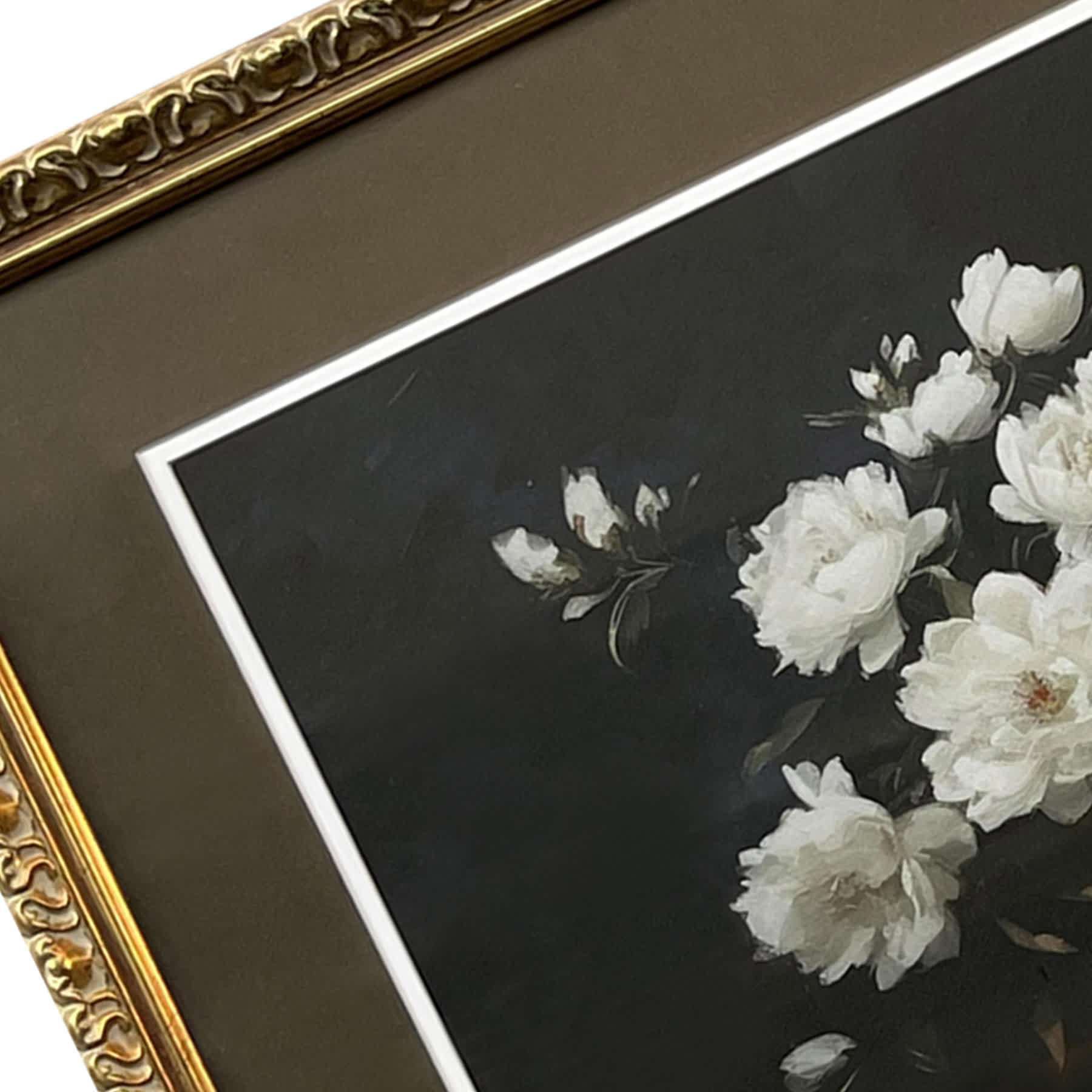 Glass Framed Floral in The Dark Wall Art, 26x20