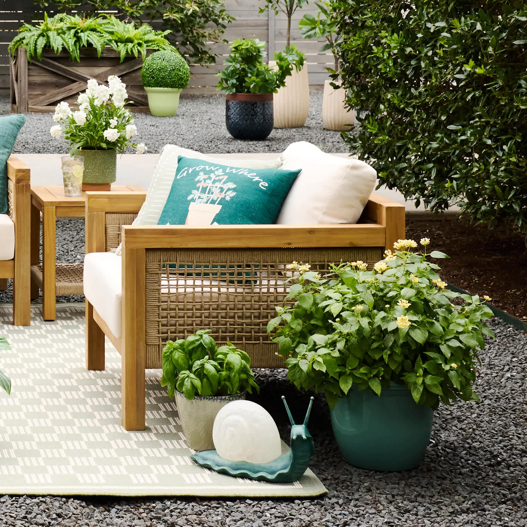 Teal Capri Outdoor Planter, Medium