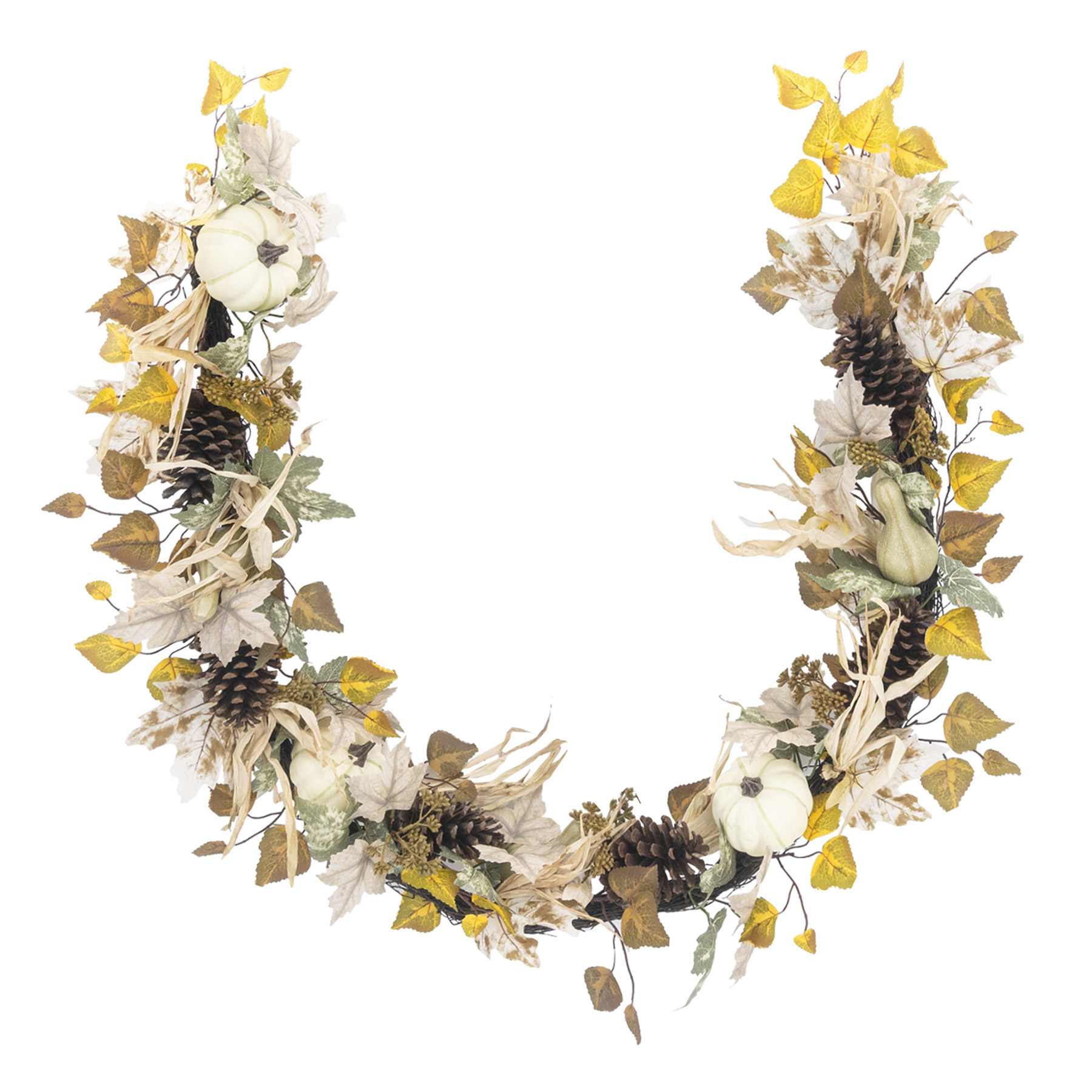 Maple Leaves Pumpkin Garland, 72"