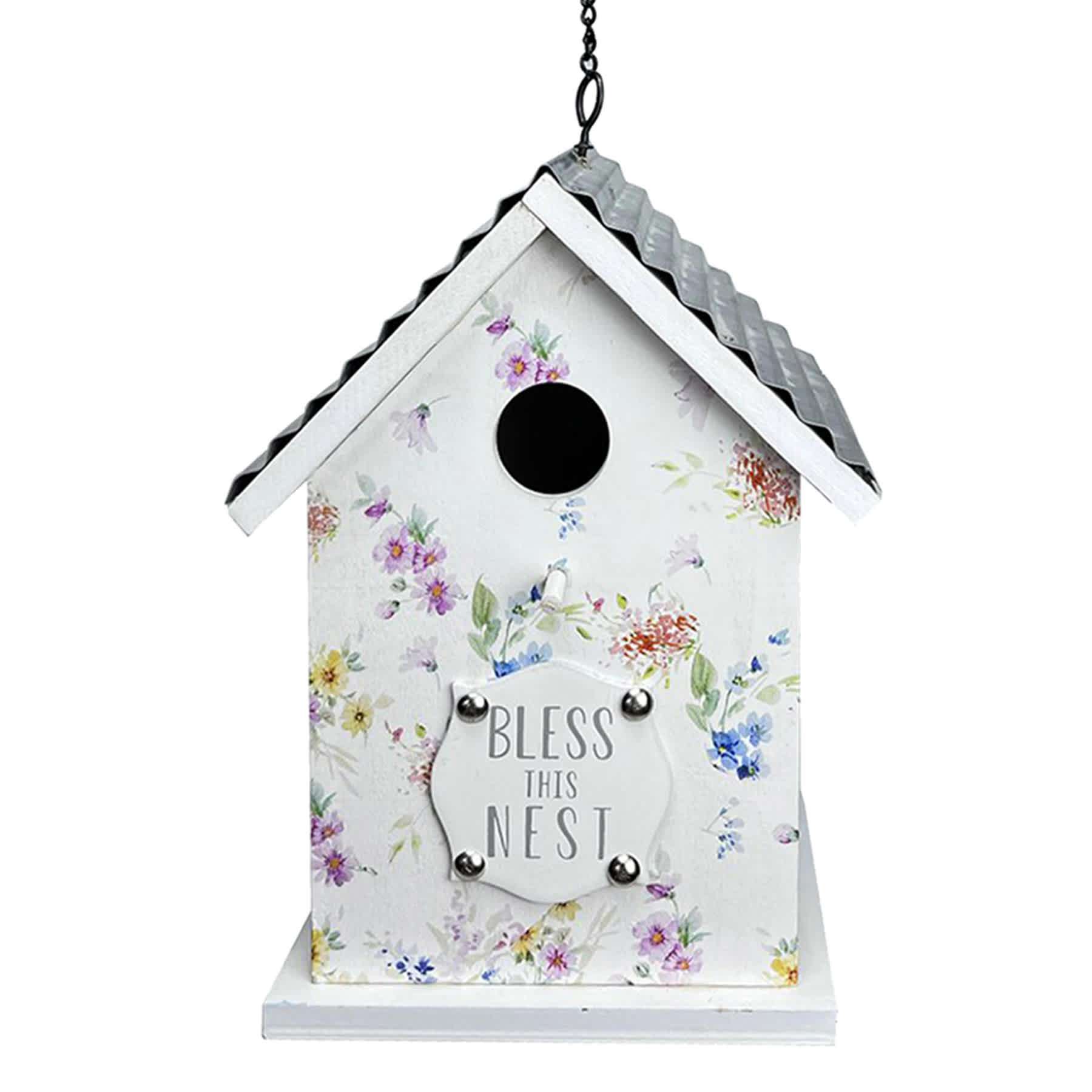Decorative Wooden Birdhouse, 9.5"