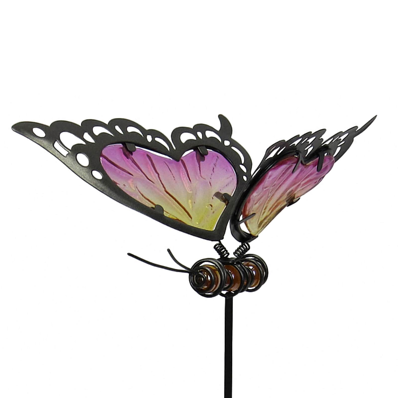 Yellow Butterfly Yard Pick, 24"