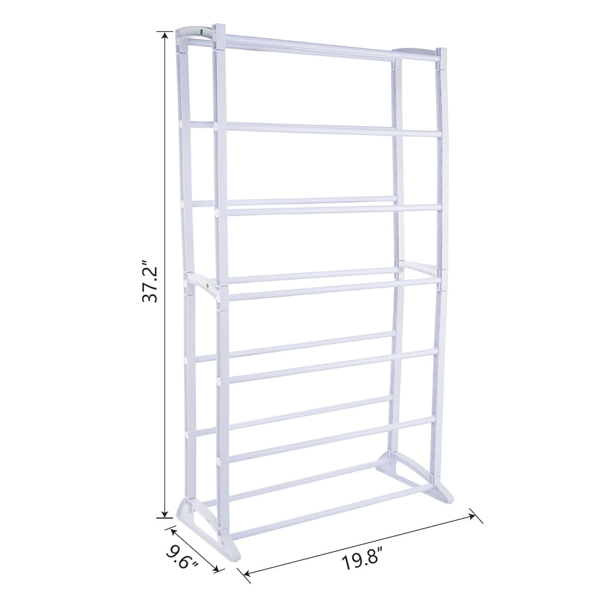 21-Pair Standing Shoe Rack, White