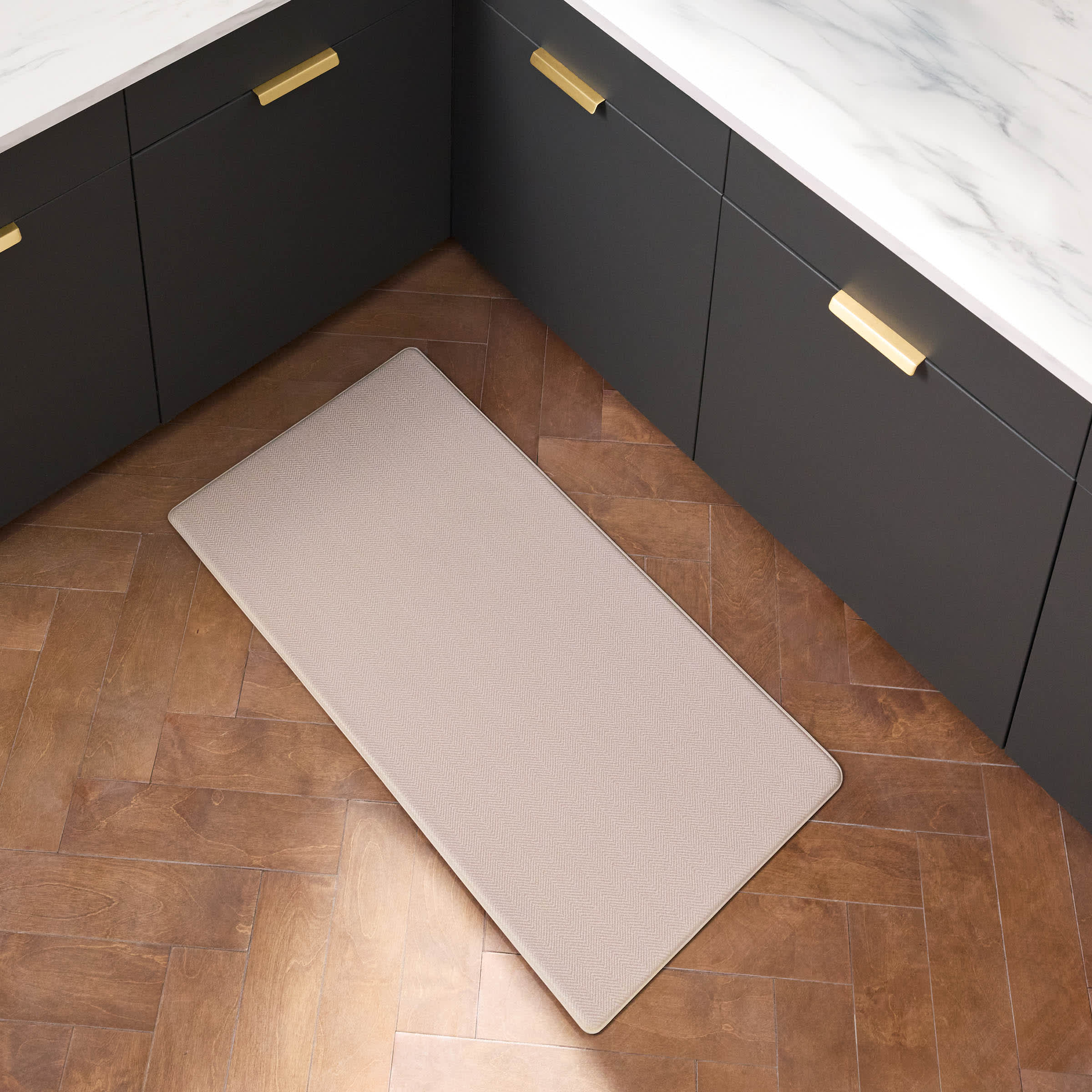 Cook N' Comfort Sand Chevron Anti-Fatigue Kitchen Mat, 20x39