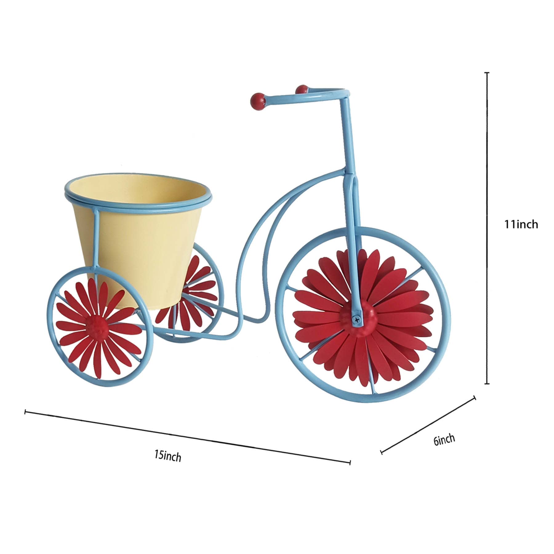 Sunny Club Tricycle Metal Planter, 15"