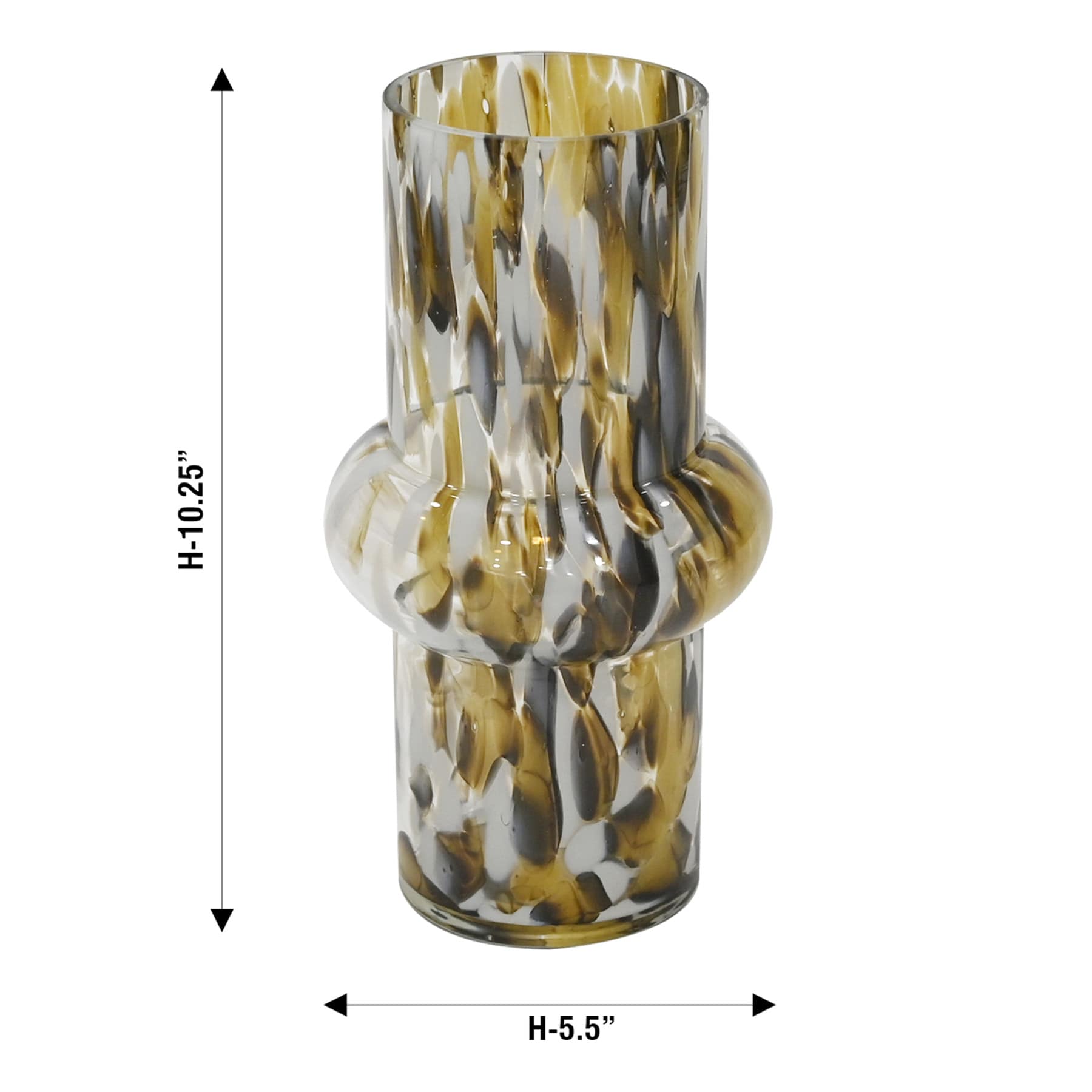 Cheena Glass Vase, 10.25"