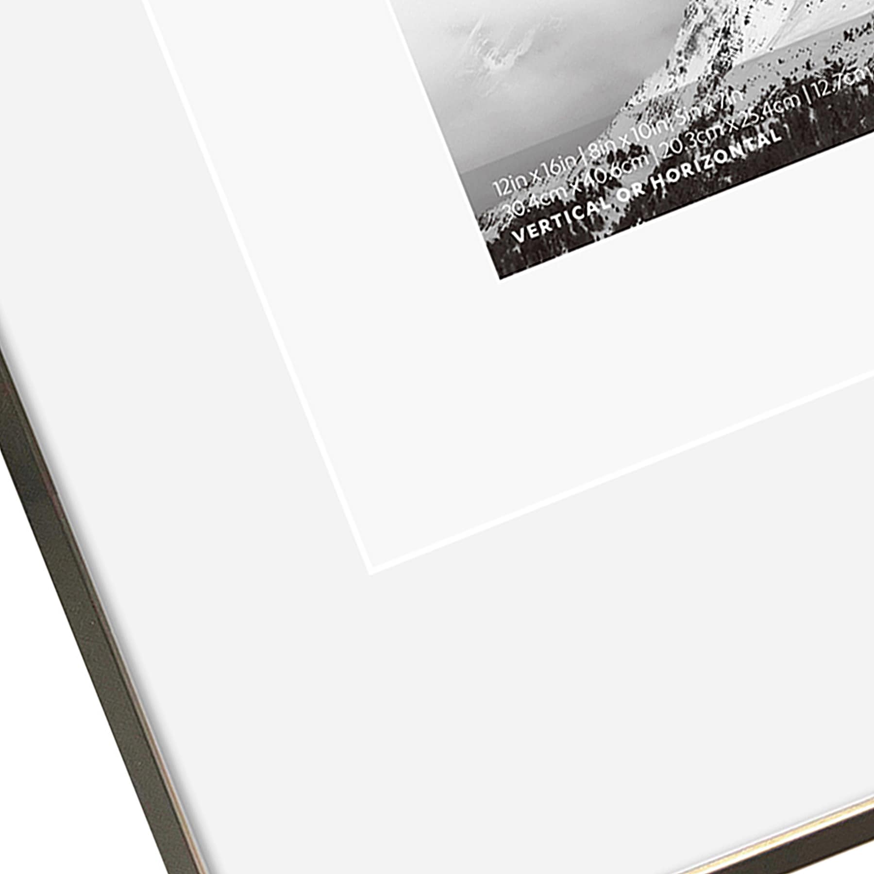 12x16 Champagne Thin Matted to 8x10 and 5x7 Wall Frame