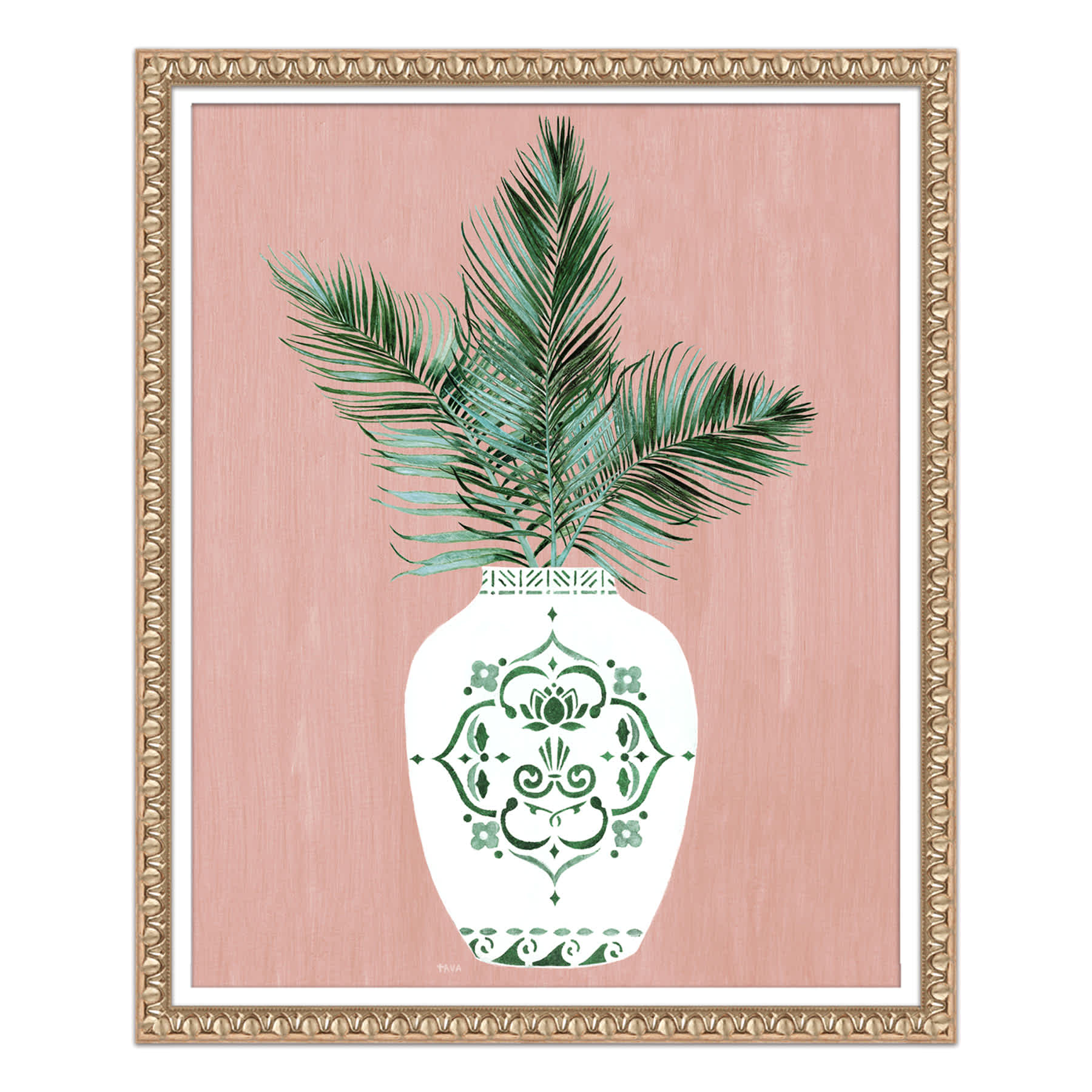 Providence Glass Framed Floral Print Wall Art, 16x20