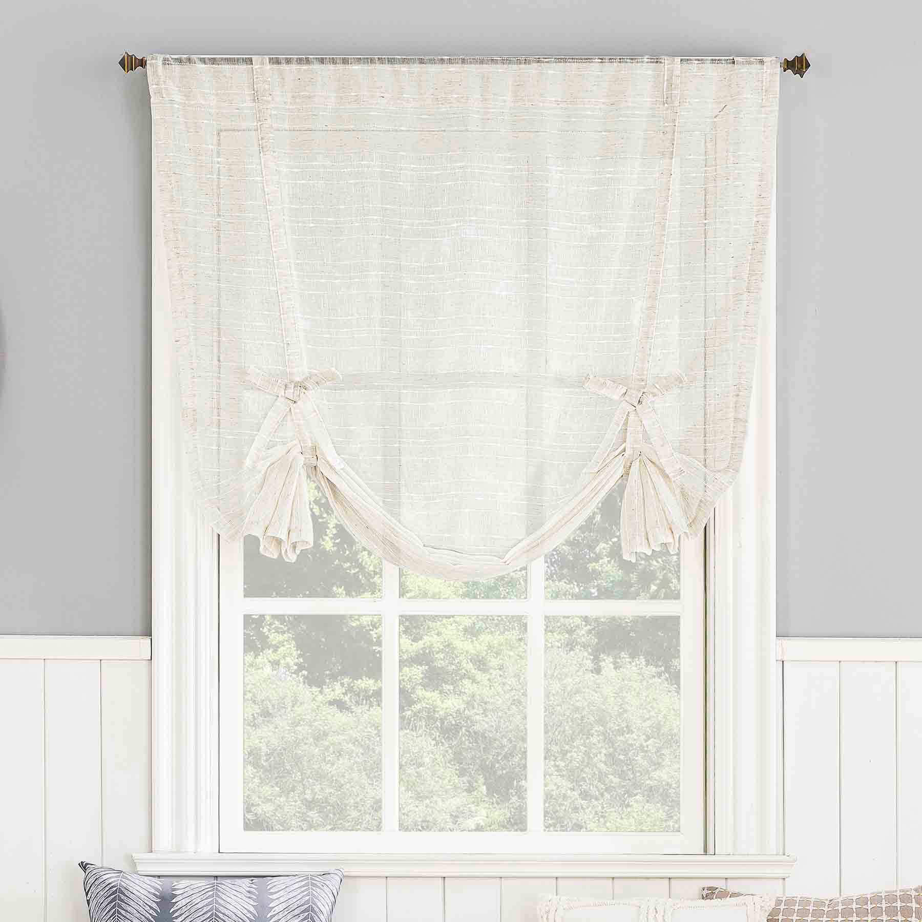 Destin Linen Small Curtain Panel, 63"