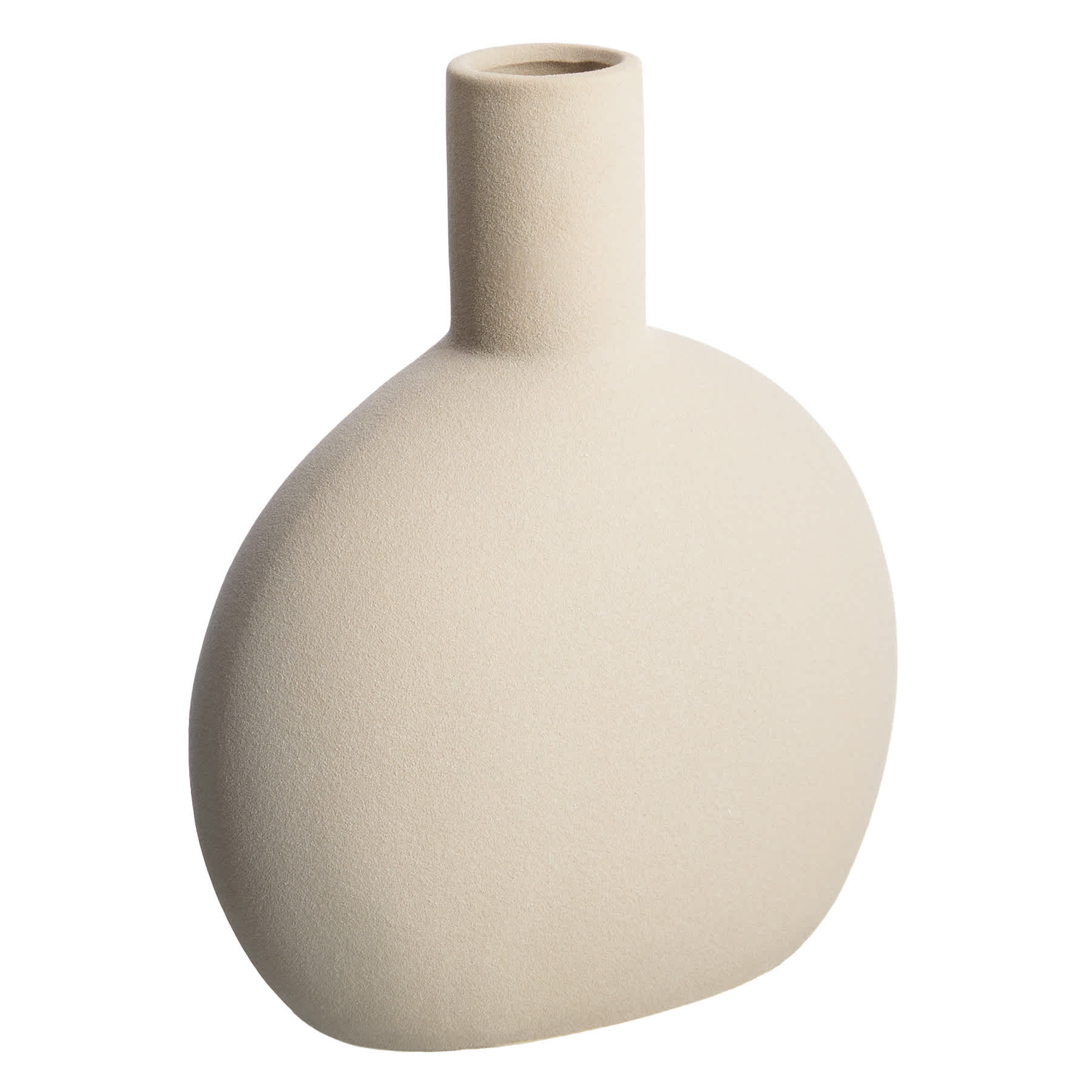 White Thin Ceramic Vase, 11"