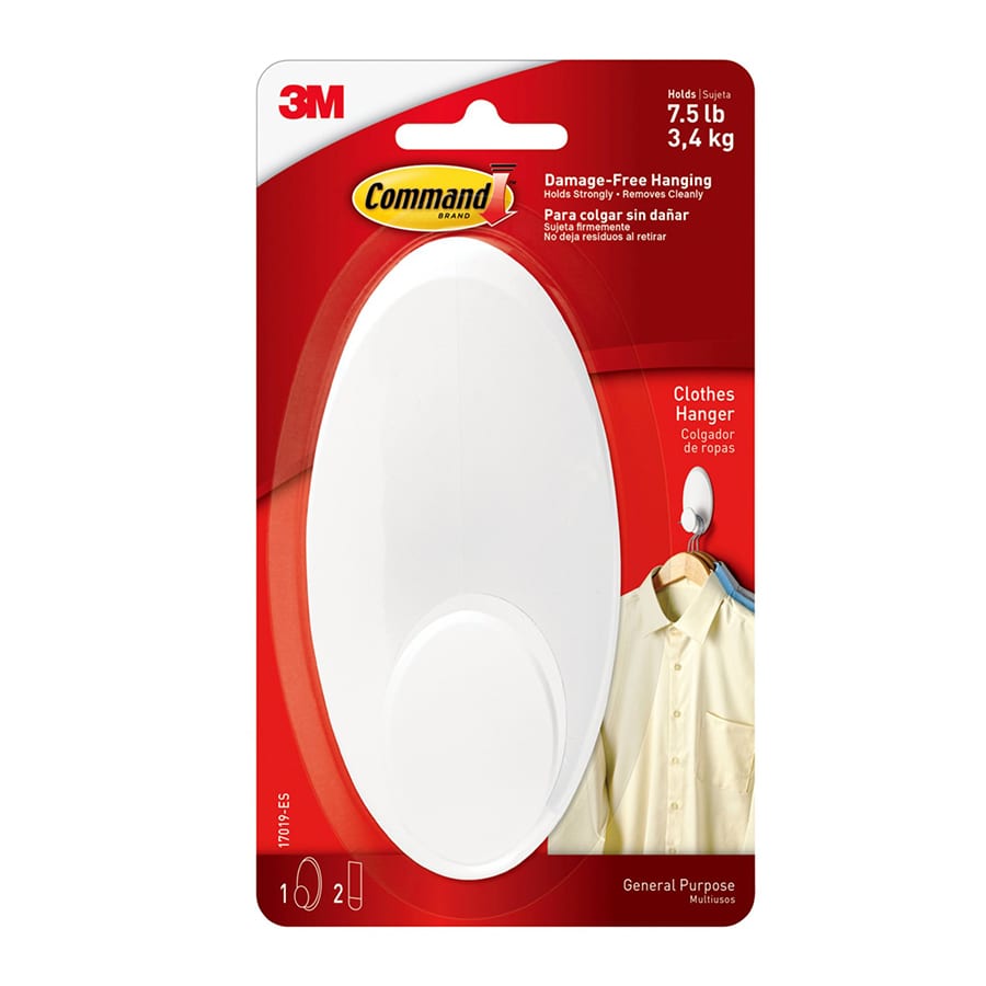 Command? Clothes Hanger, 1-Hanger, 2-Strips/Pack
