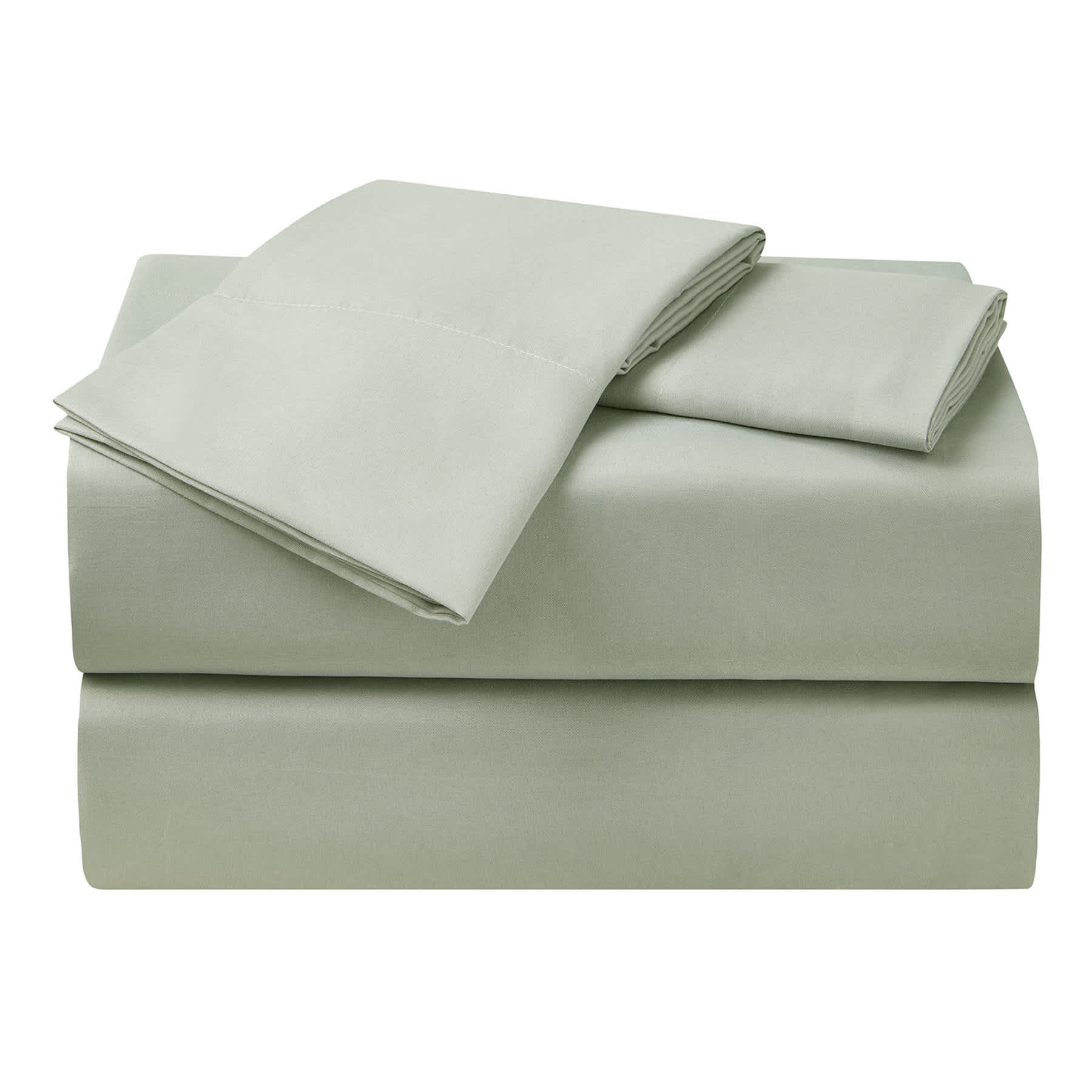 4-Piece Sage Green Microfiber Essential Sheet Set, King