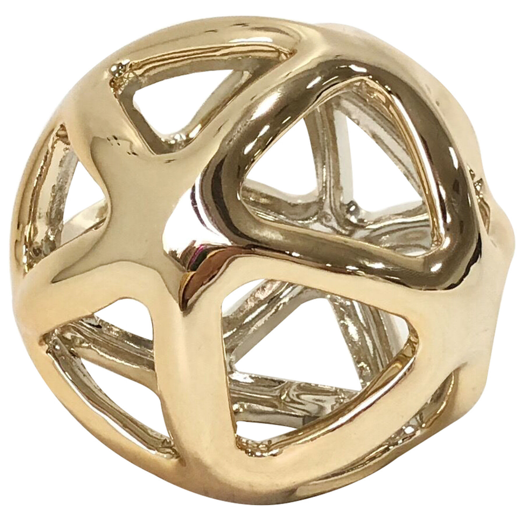 Gold Ceramic Sphere, 3.5"