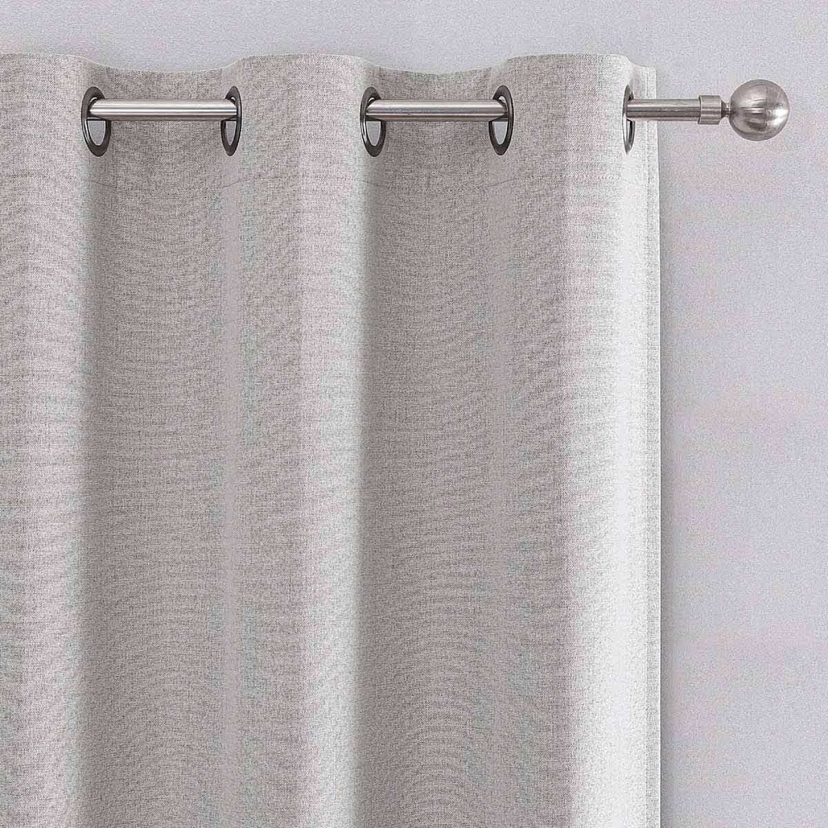 2-Pack Ivory Magnetic Closure Blackout Curtain Panels, 84"