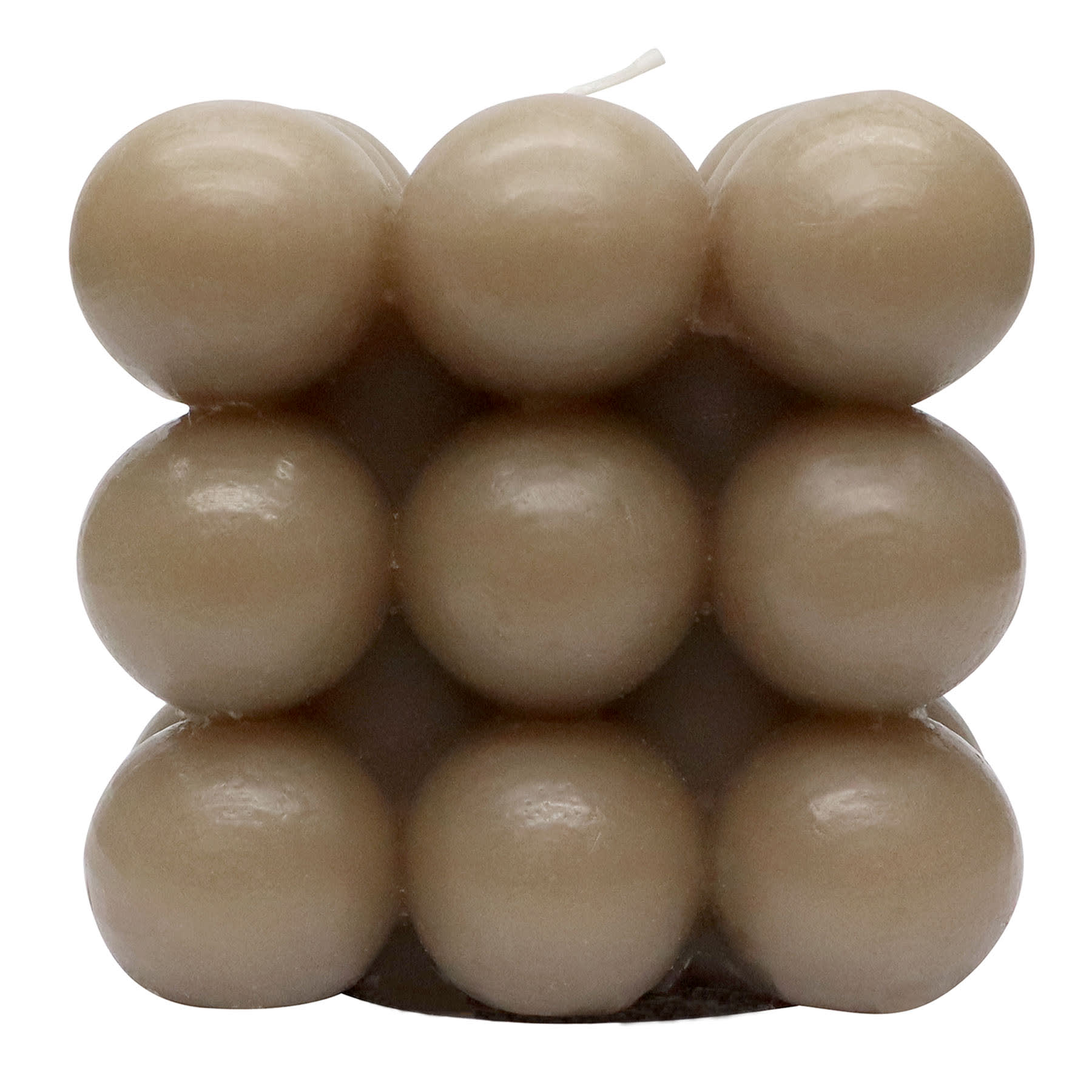 Crosby St. Brown Unscented Bubble Candle, 3"