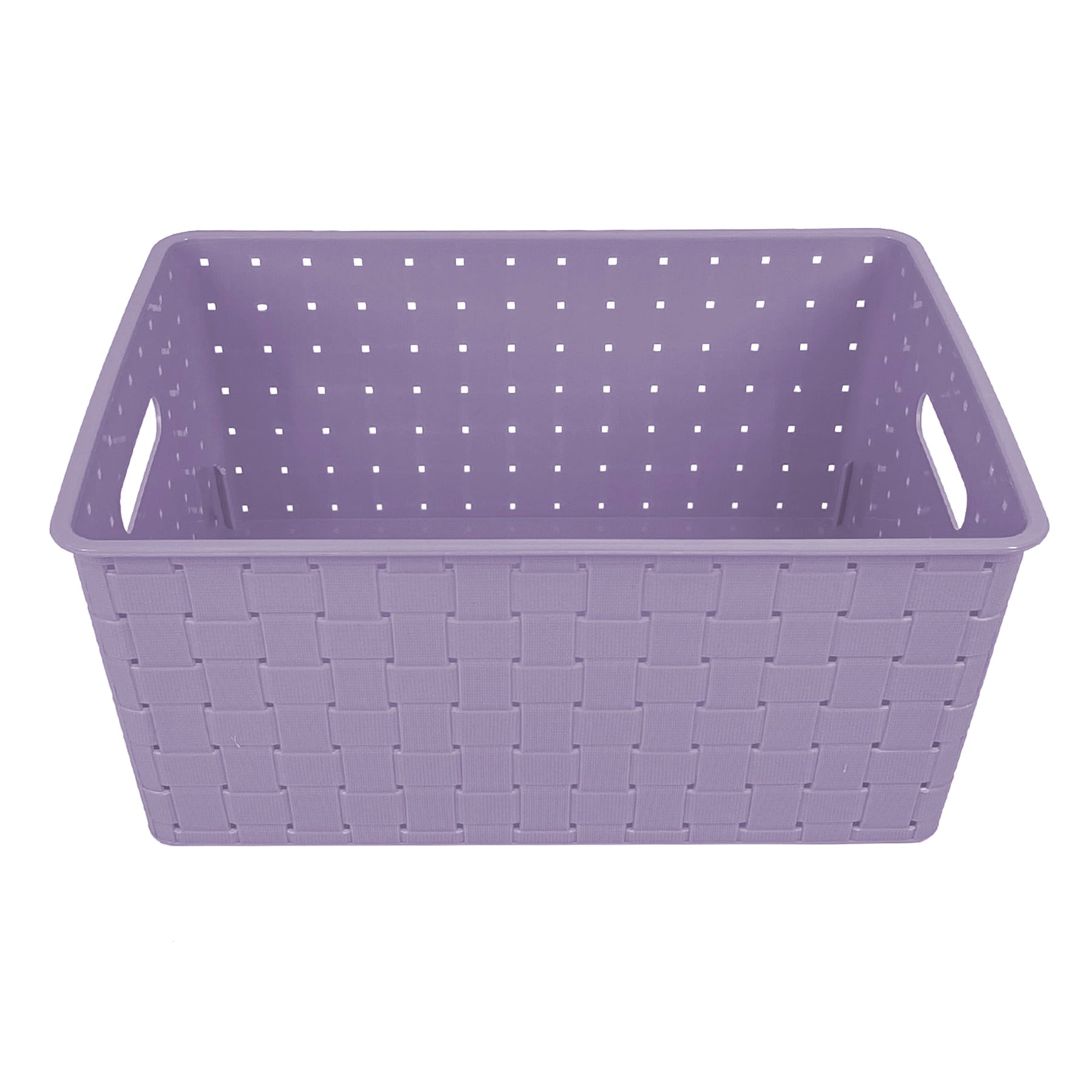 Tiny Dreamers Strap Design Weave Storage Basket, Orchid Petal