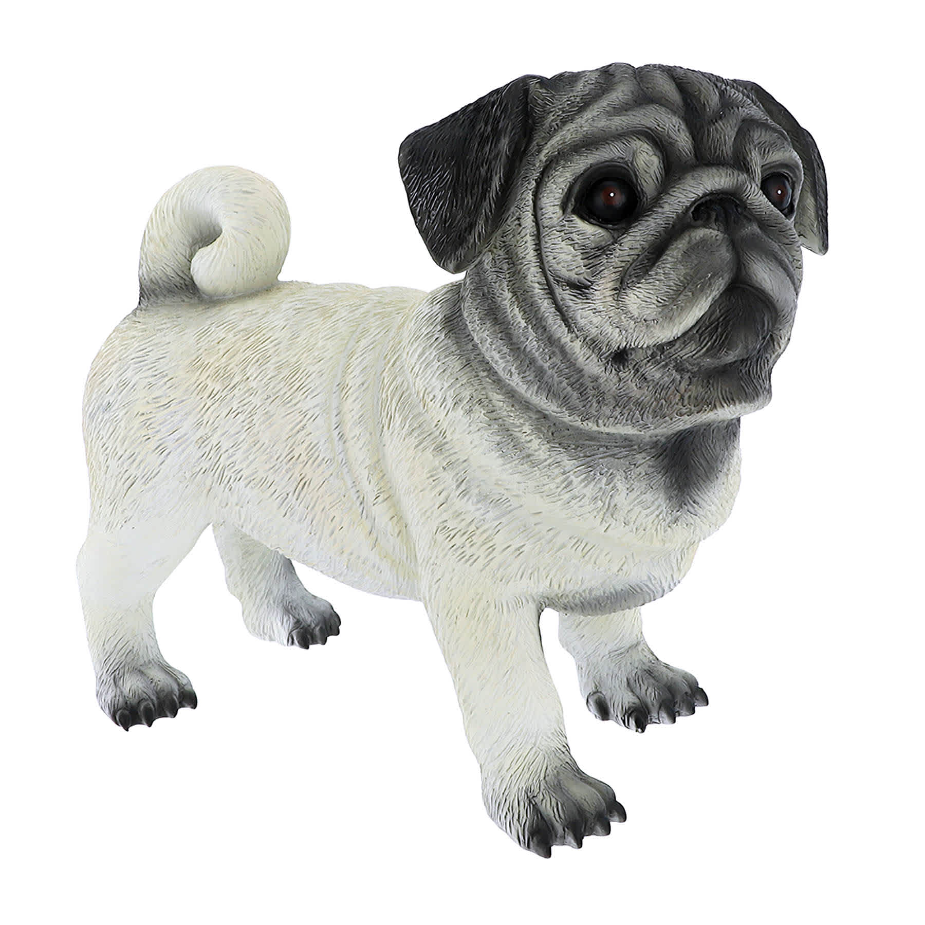 Pug Outdoor Garden Statue, 12"