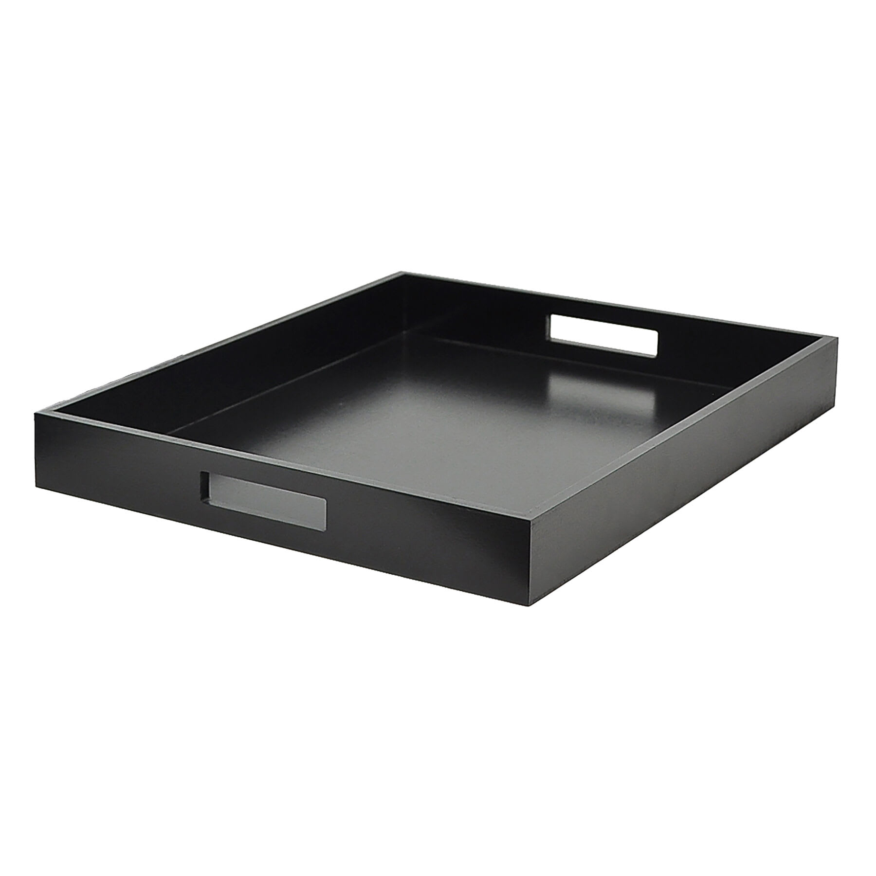 Black Wooden Decorative Tray, 14x10