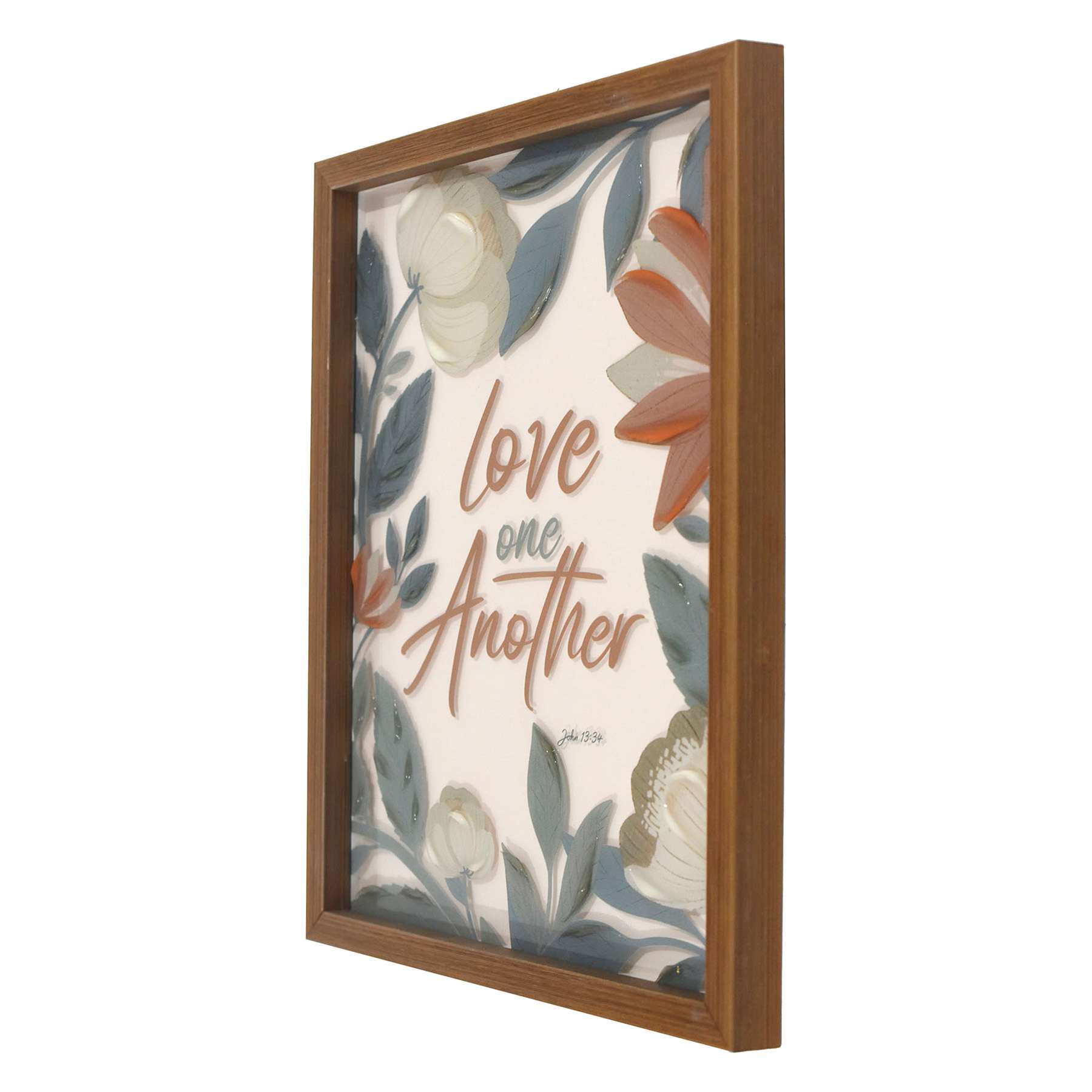 Glass Framed Love One Another Framed Print Wall Art, 11x14