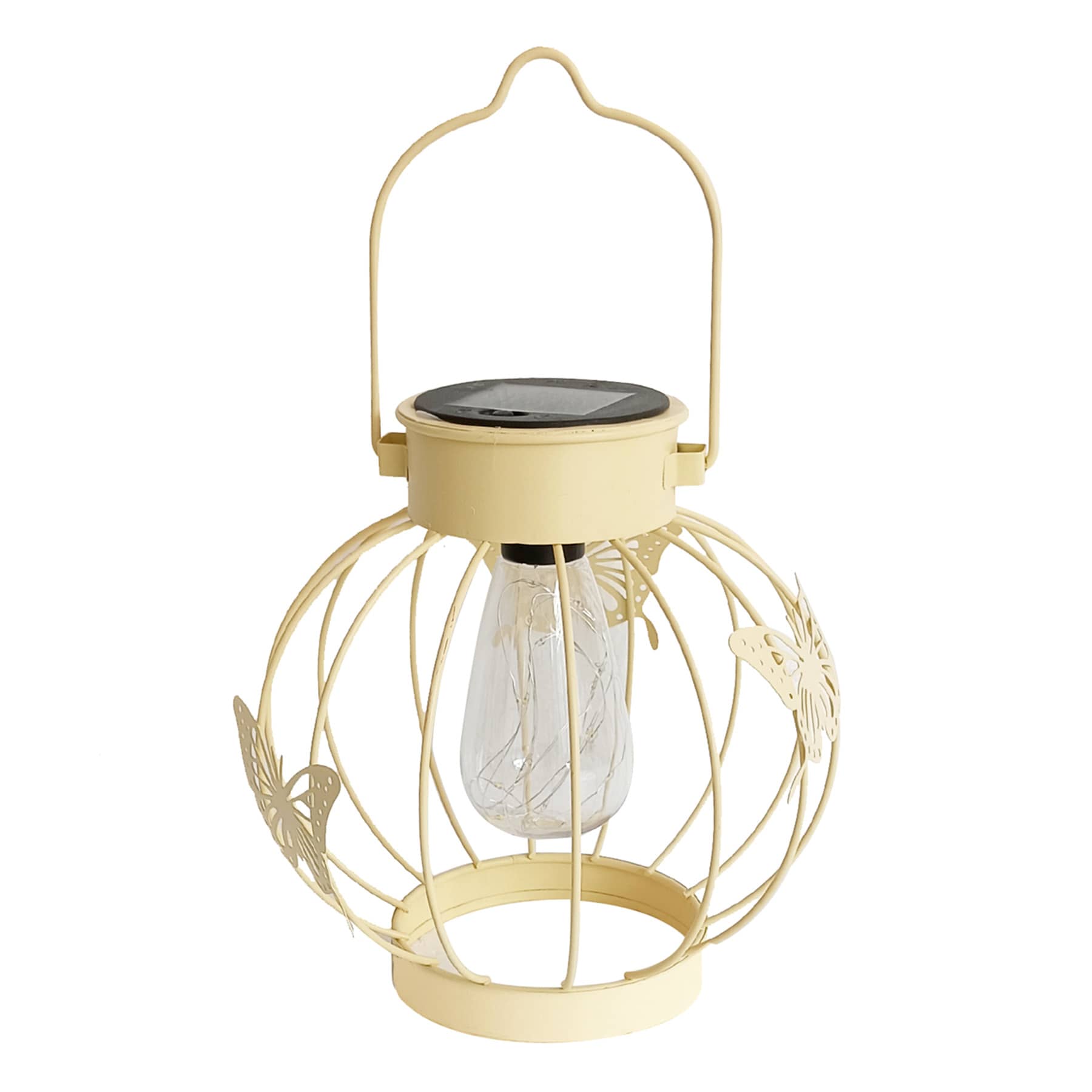 Sunny Club Yellow Butterfly Outdoor Solar Lantern
