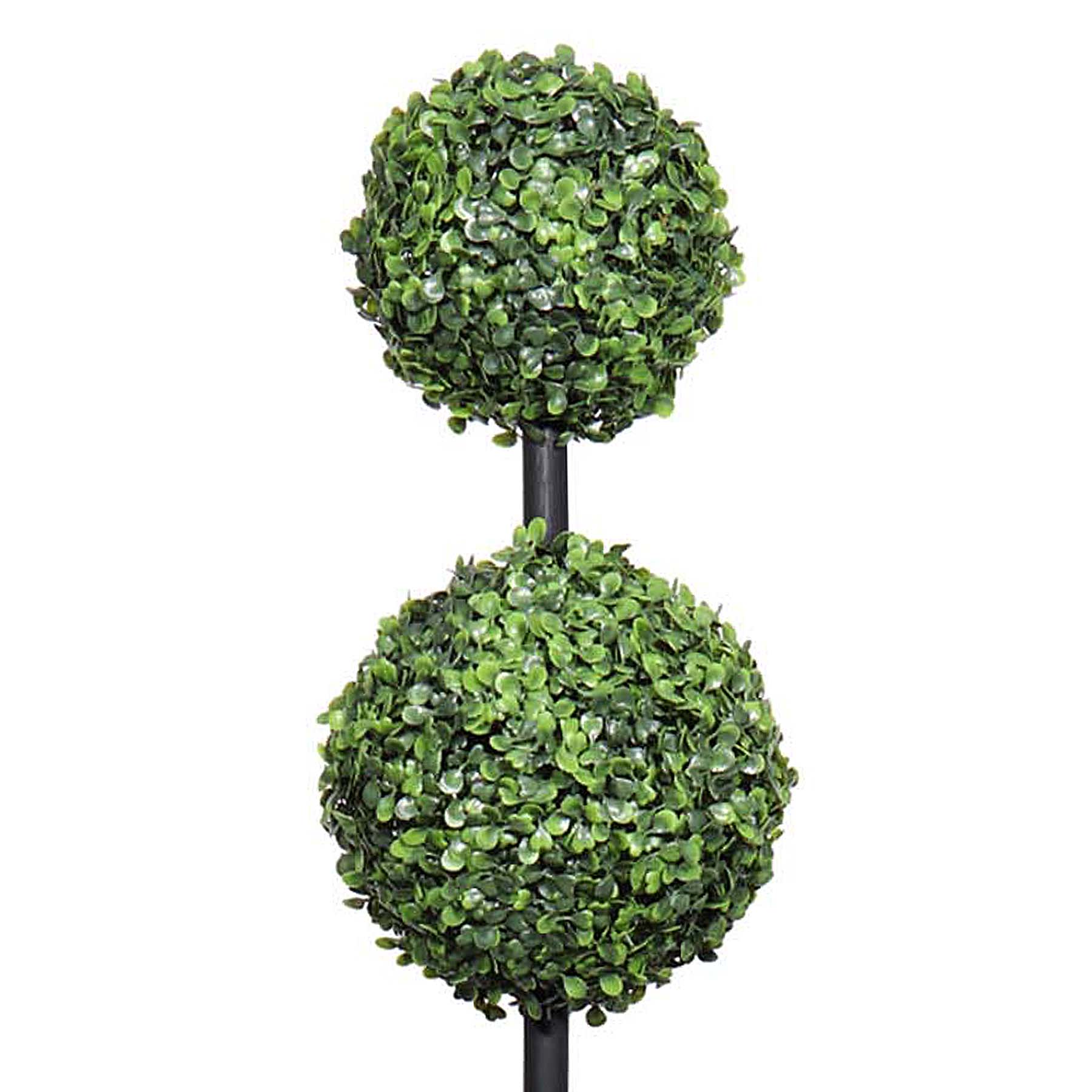 Ball Topiary in Wooden Vessel, 40"