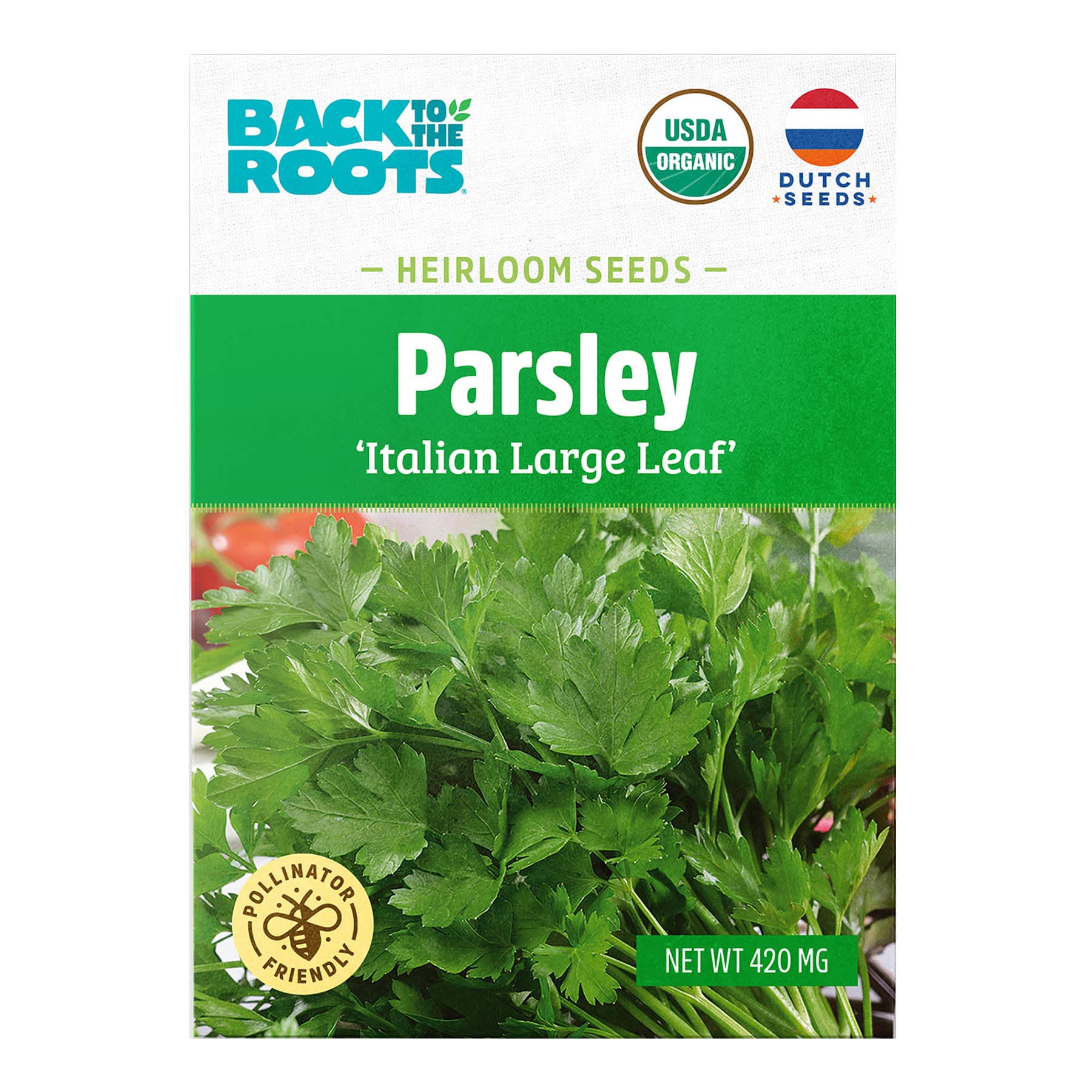 Back to Roots Heirloom Seeds, Parsley Italian Leaf
