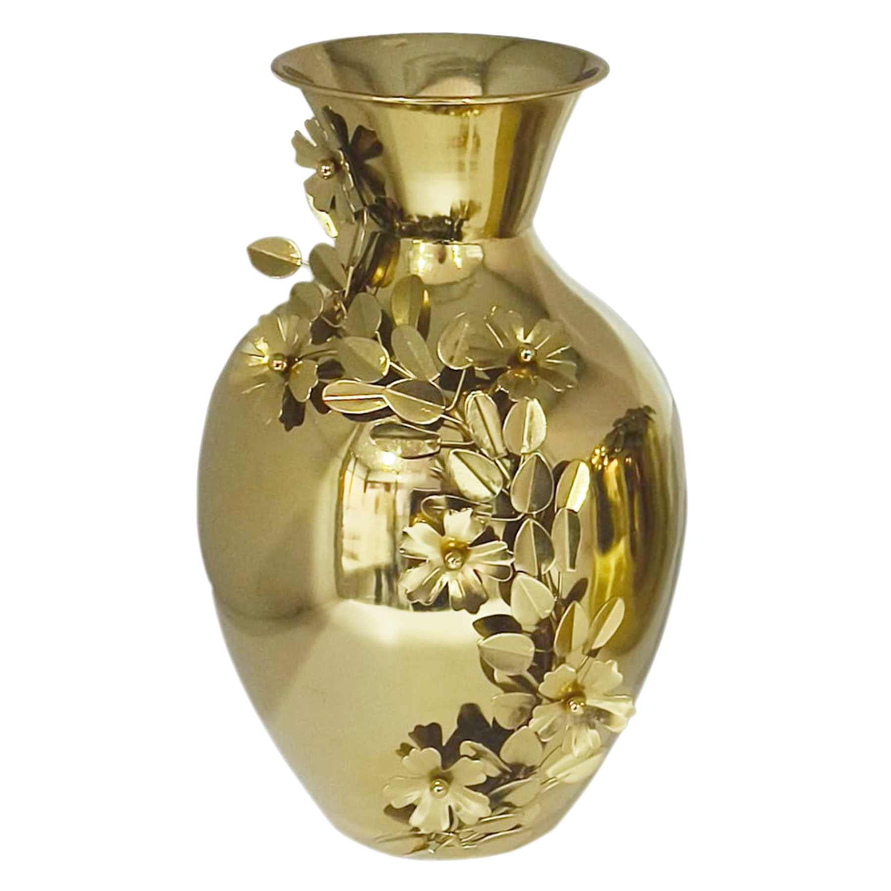 Providence Floral Metal Vase, 10.5"