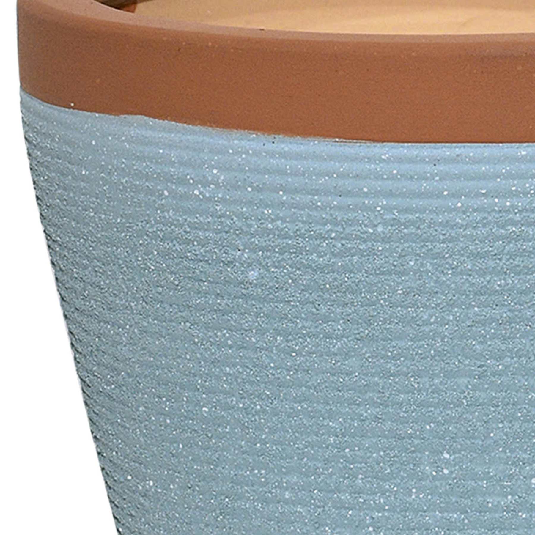Honeybloom Indoor Blue Luka Texture Ceramic Planter, Small