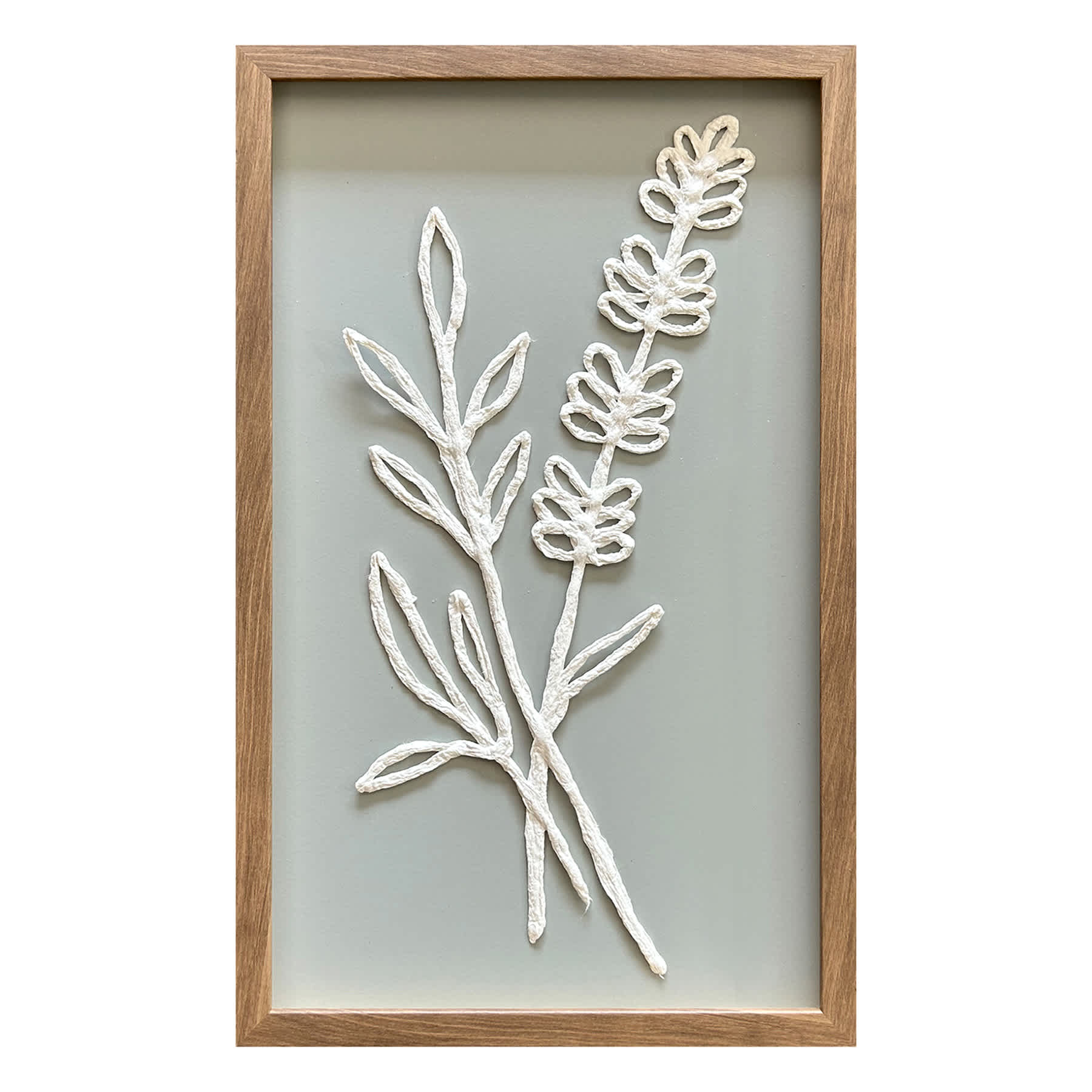 Providence Glass Framed Paper Flower Wall Art, 13x21