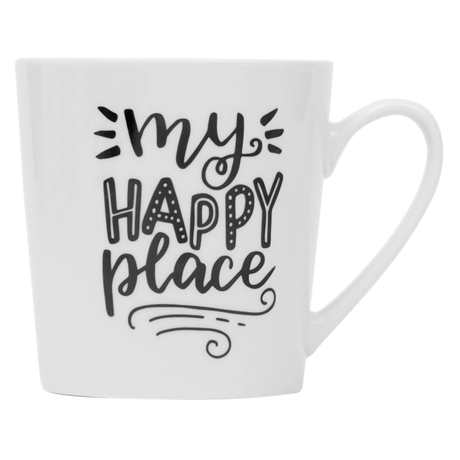My Happy Place White Mug, 20oz
