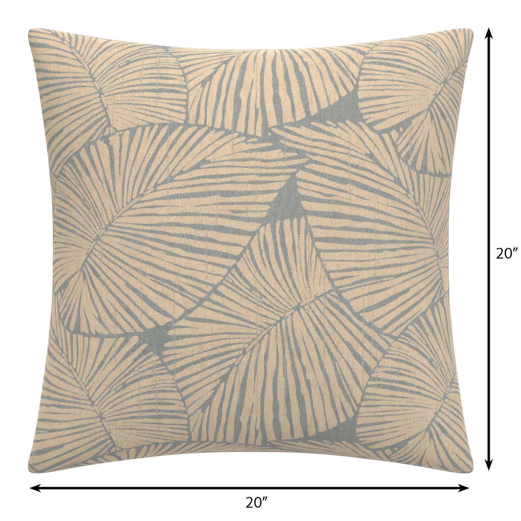 Found & Fable Talia Palm Oversized Square Outdoor Throw Pillow, 20"