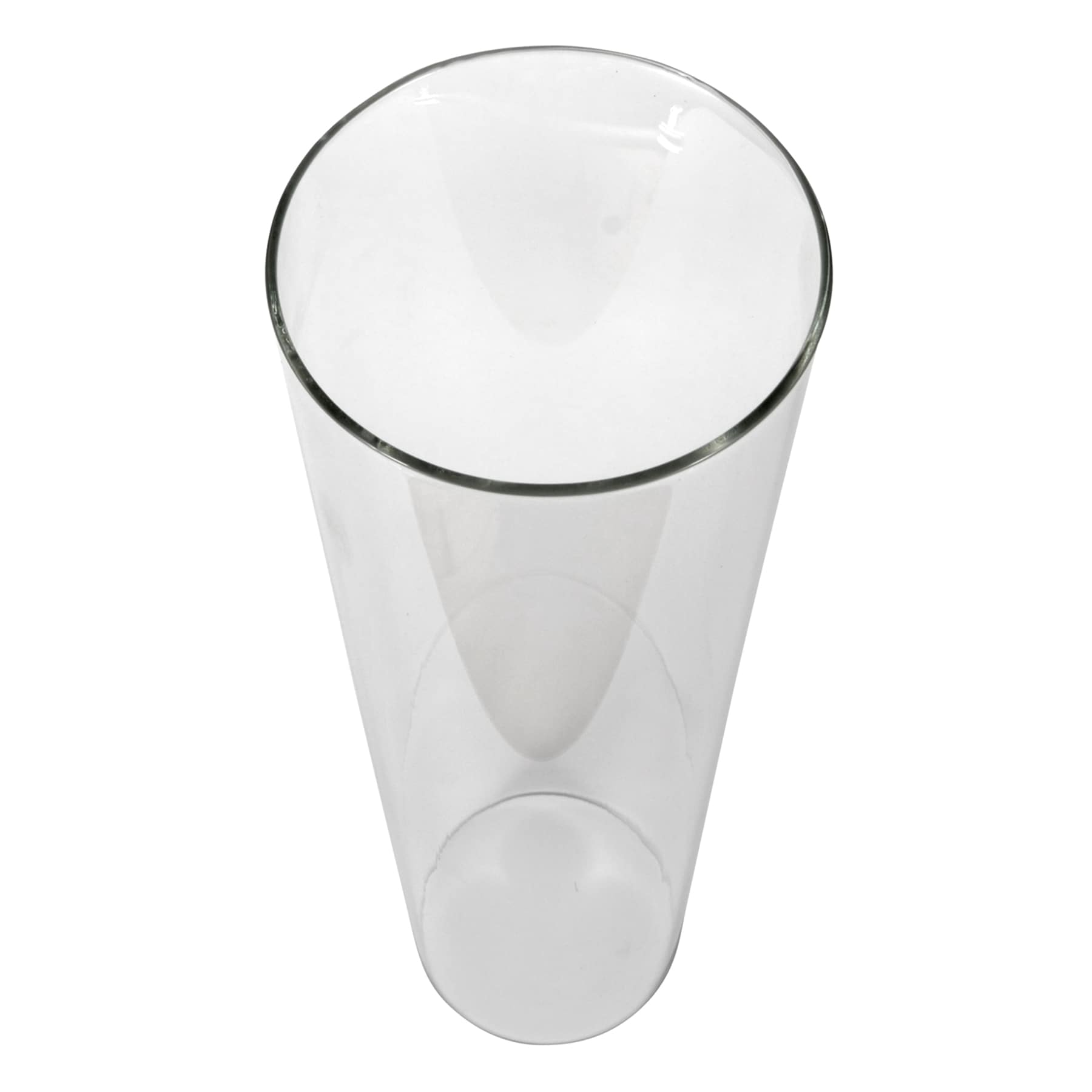 Clear Glass Open Ended Hurricane, 16"