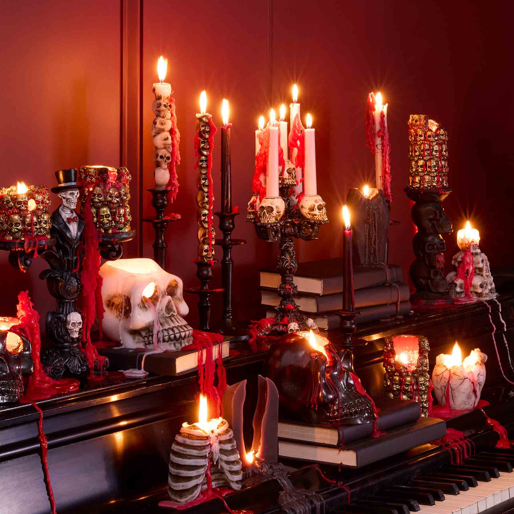 Matte Black Taper Candle Holder, 10"